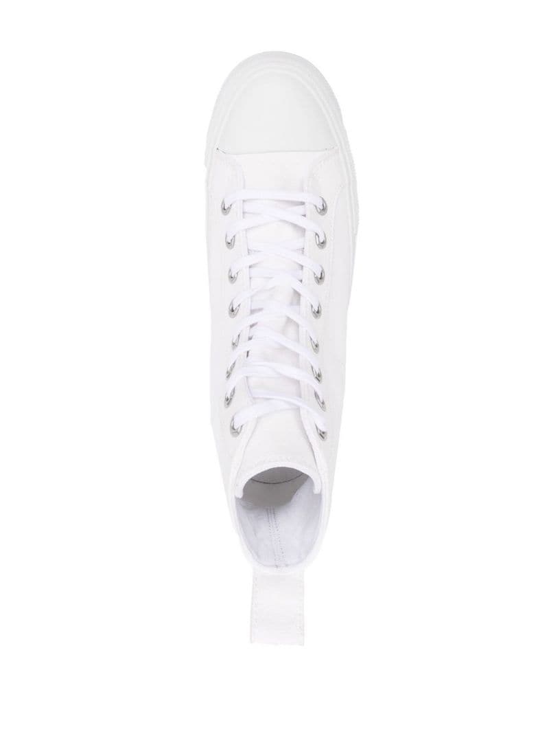 contrast-sole high-top sneakers - 4