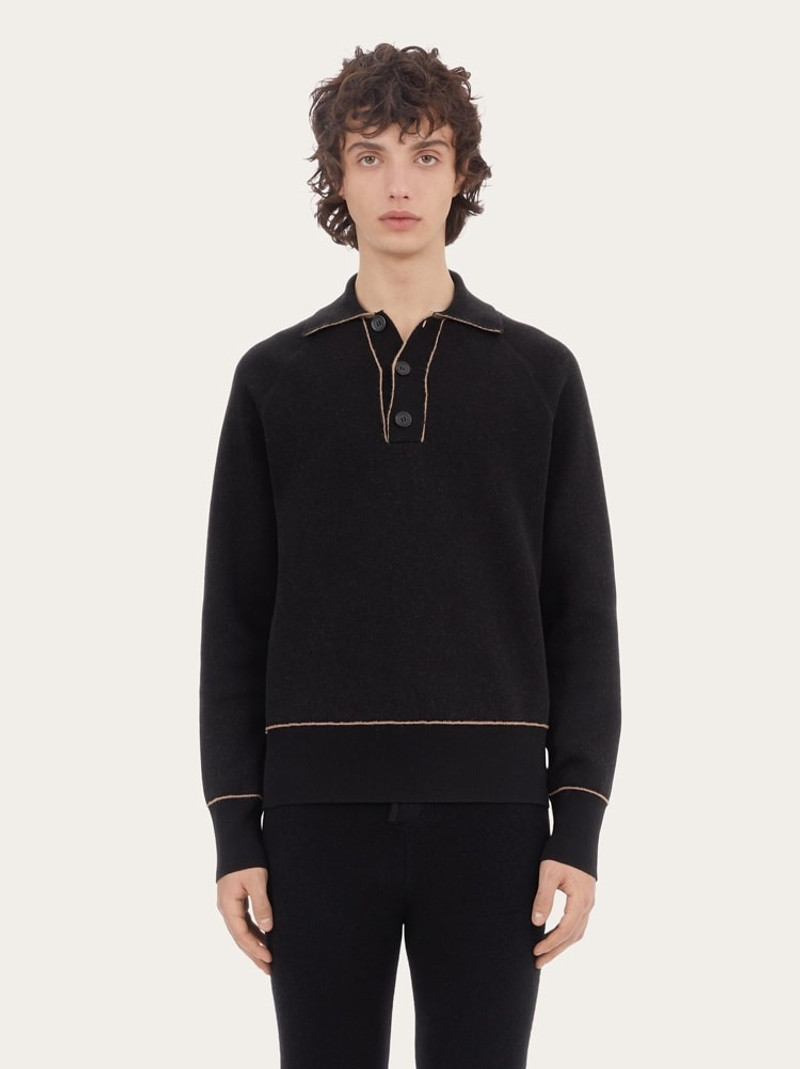 FERRAGAMO SWEATER WITH TRIM DETAIL outlook