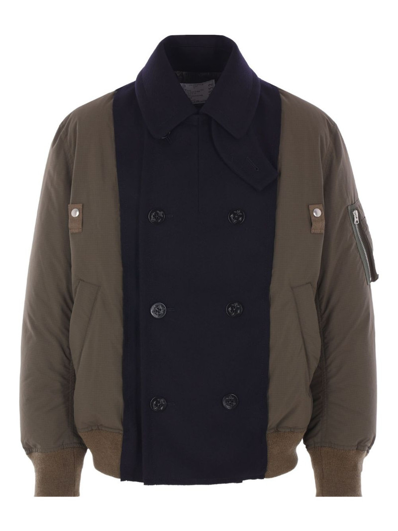 double-breasted anchor-button coat 1