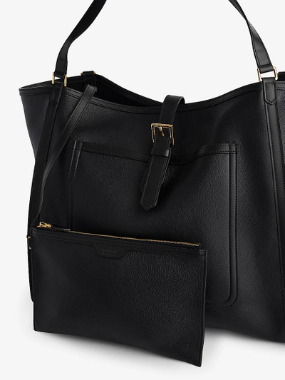 TOM FORD Branded-patch leather tote bag outlook