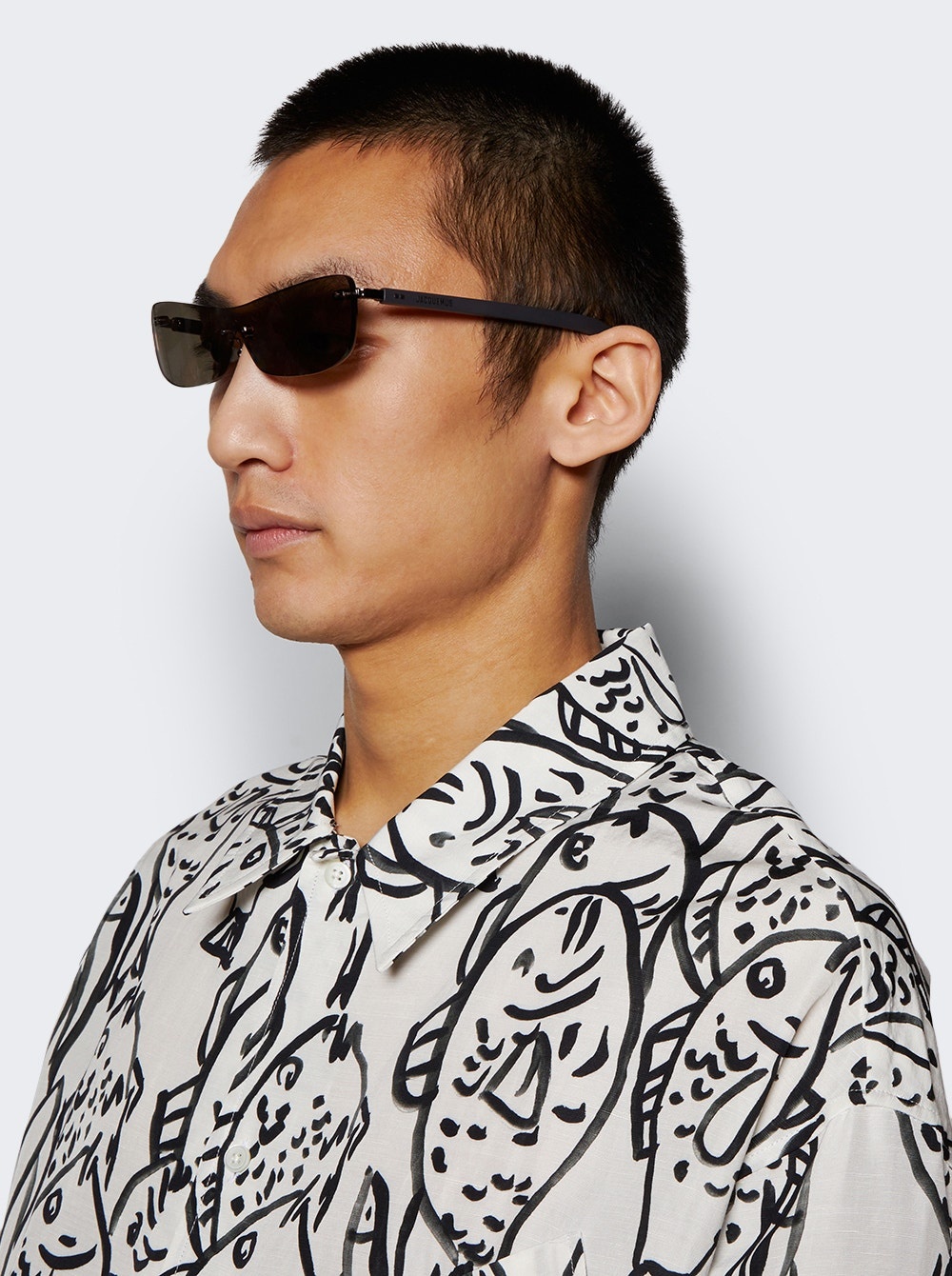 X Jacquemus Mirada Cat Eye Sunglasses Gunmetal - 3