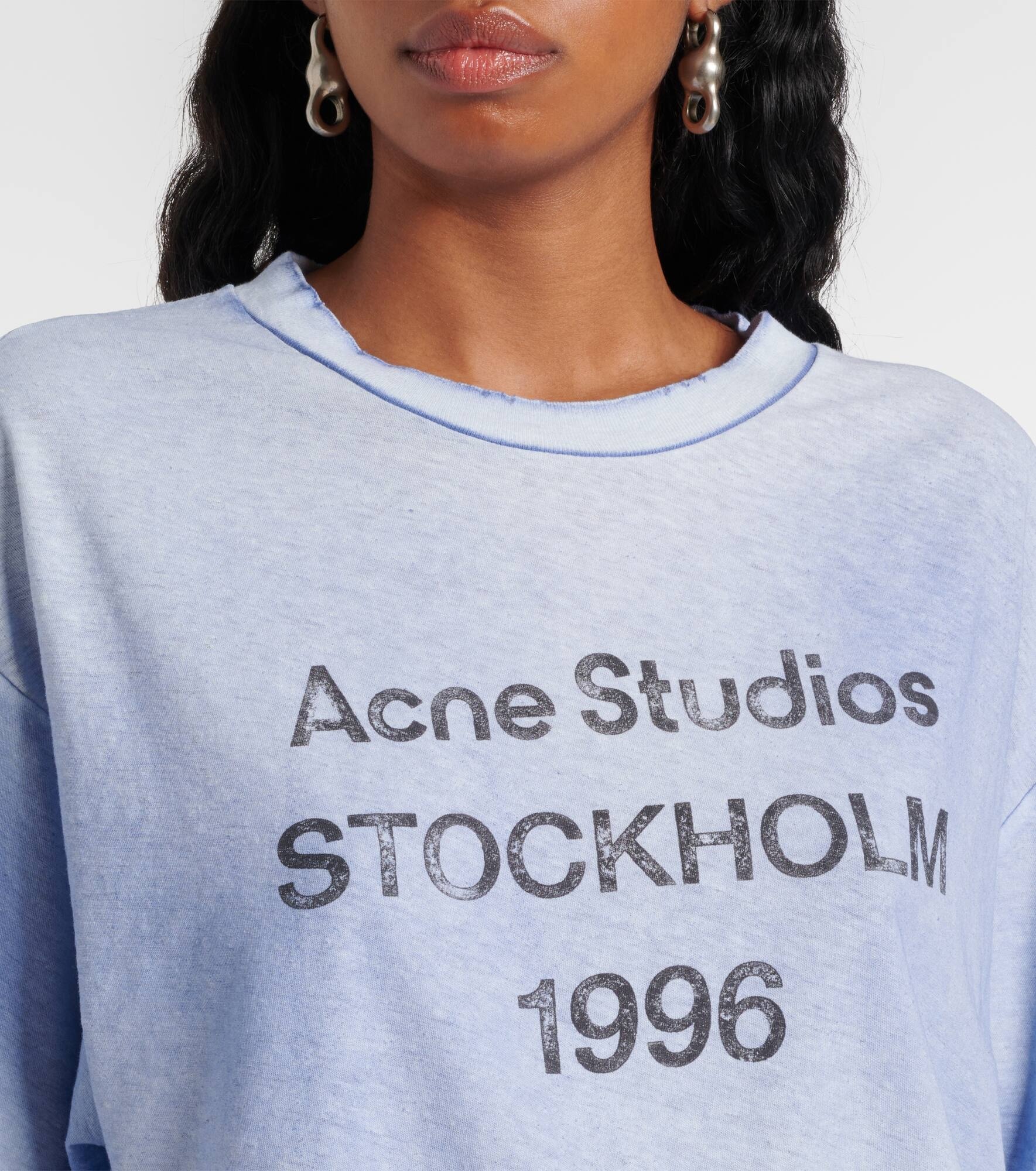 Logo cotton and hemp jersey T-shirt - 4