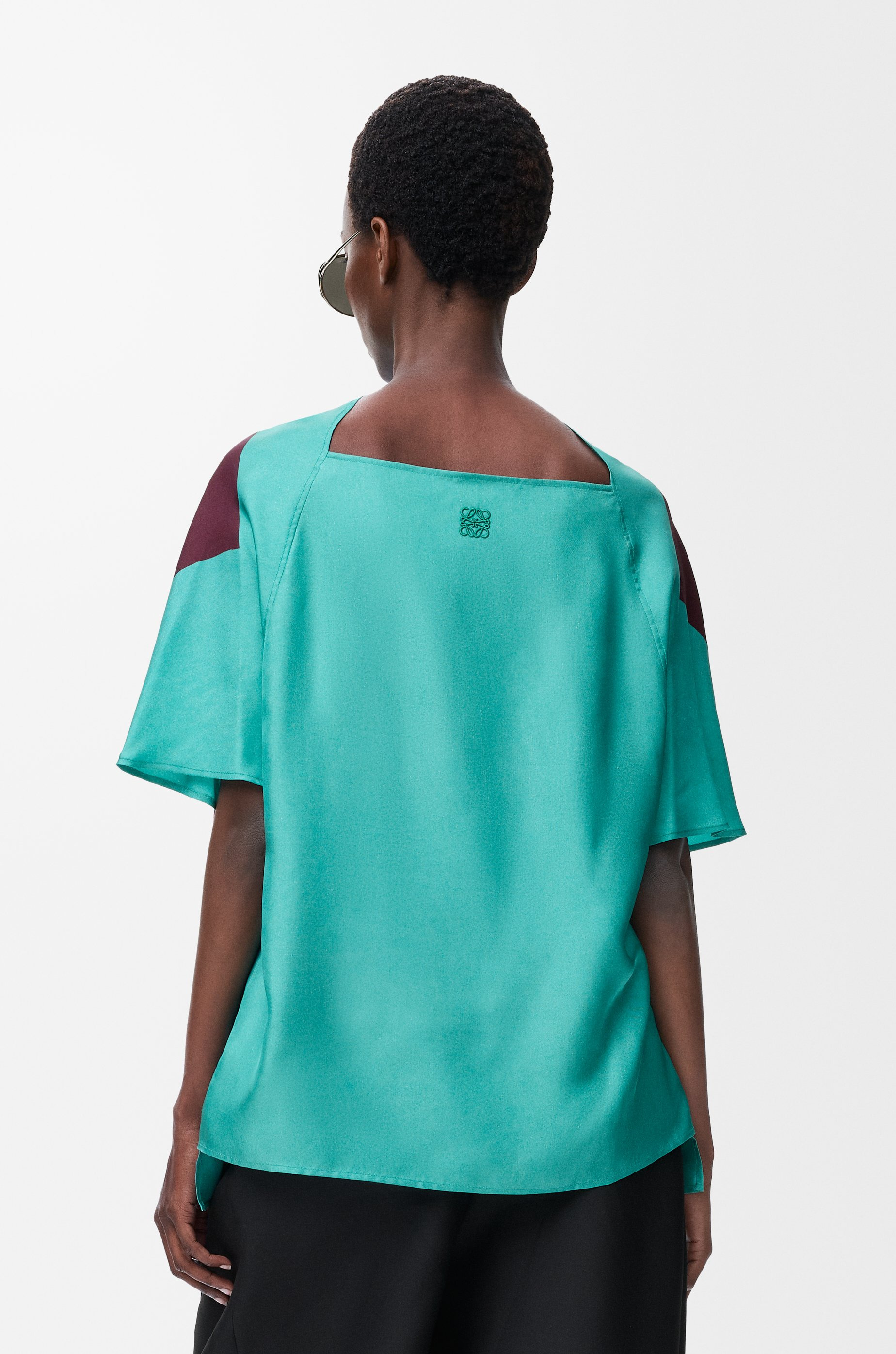 Scarf top in silk - 4