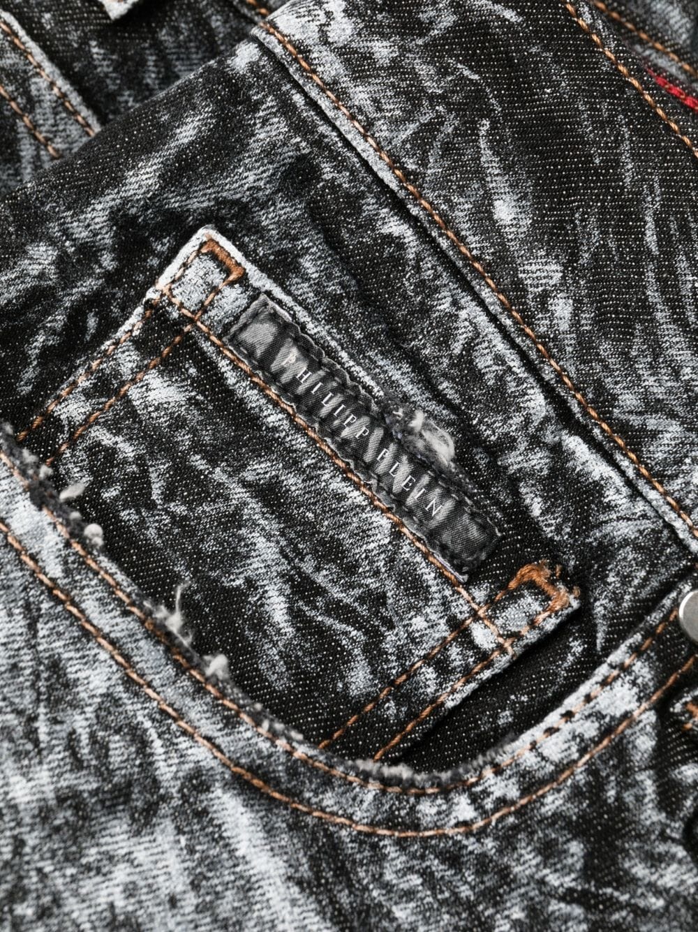 abstract-print straight-leg jeans - 6