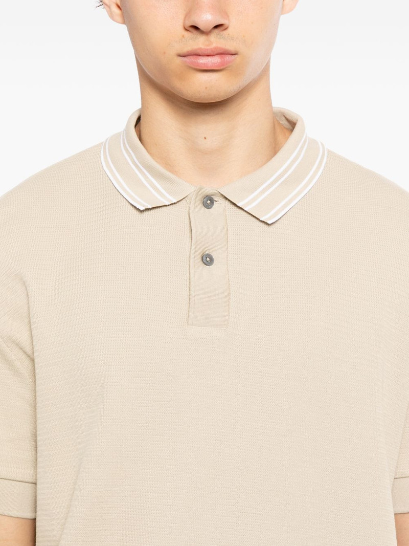 striped collar polo shirt 5