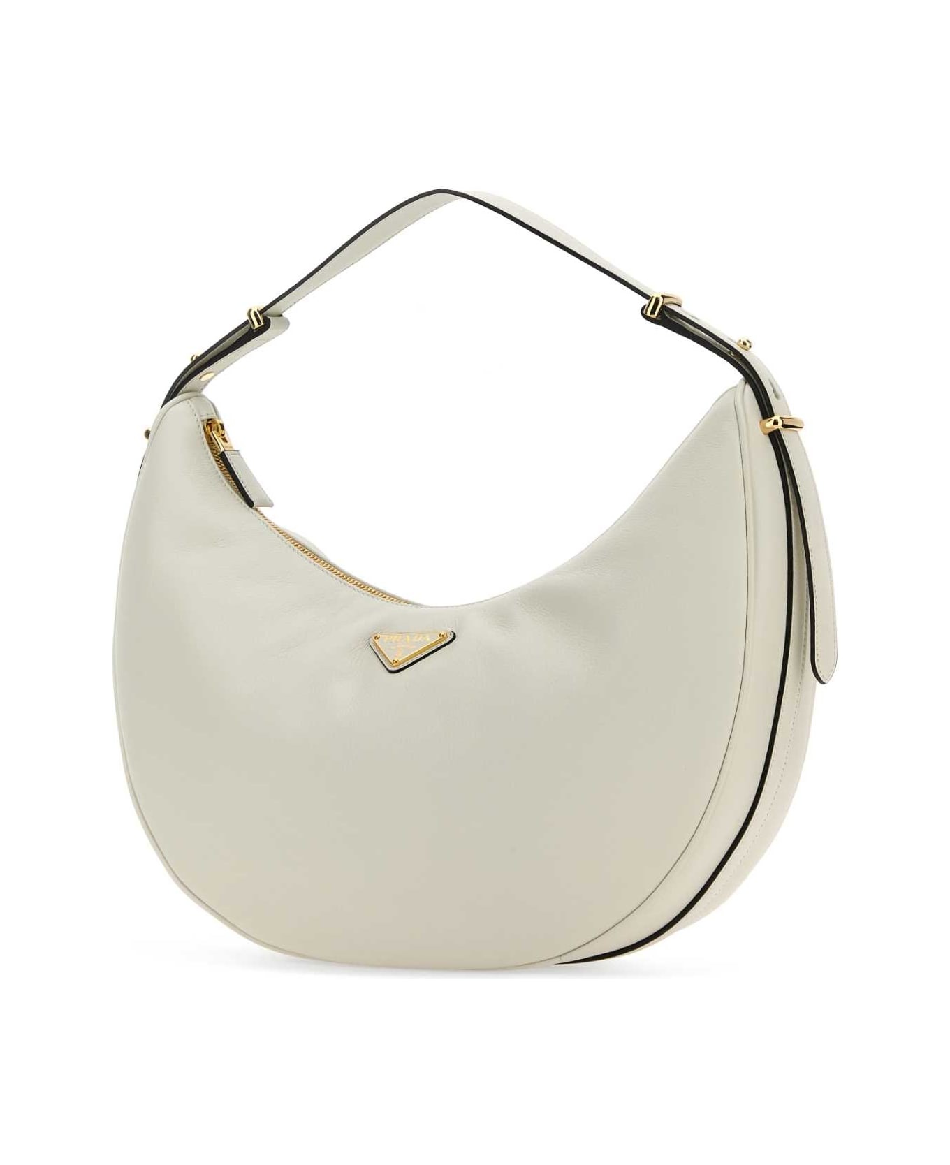White Leather Big Arquã¨ Handbag - 2