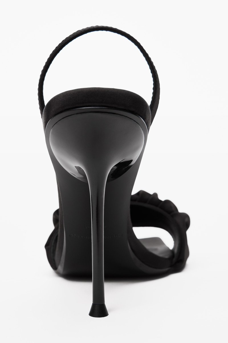 JULIE SCRUNCHIE SLINGBACK HEEL IN SATIN 5