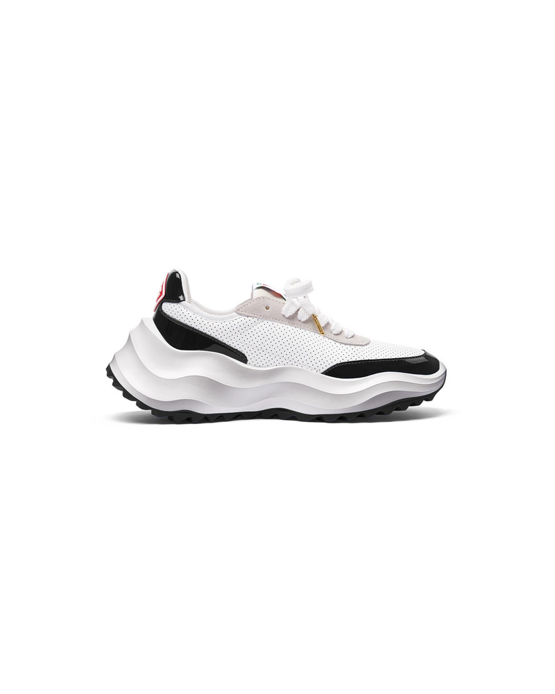CASABLANCA Mens Atlantis White & Black Sneaker outlook