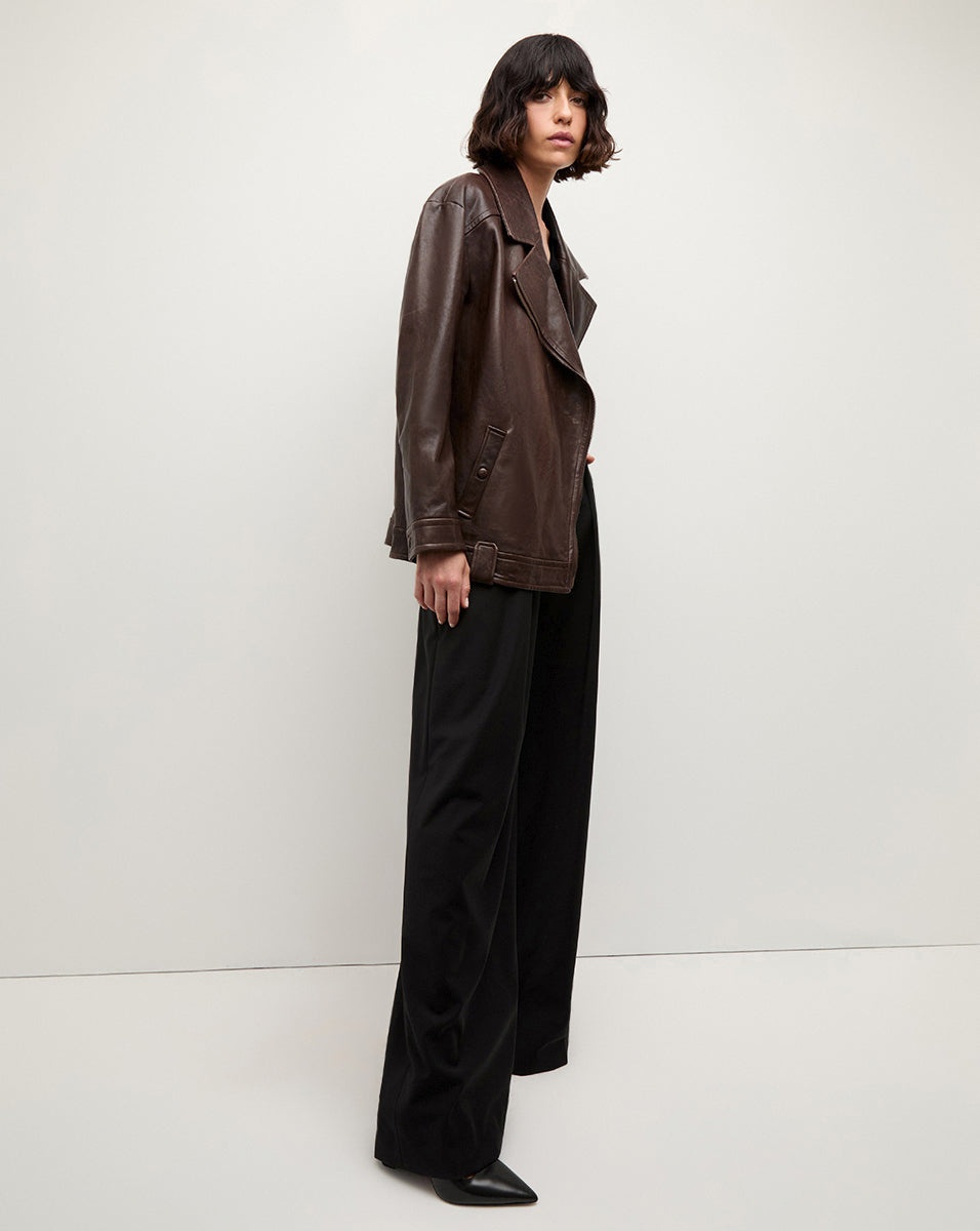 THANDIE LEATHER DICKEY JACKET - 4