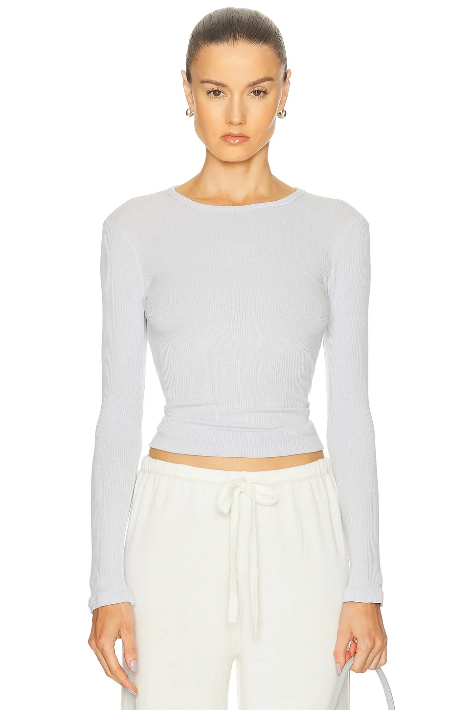 Quincy Long Sleeve Fitted Crewneck Tee - 1