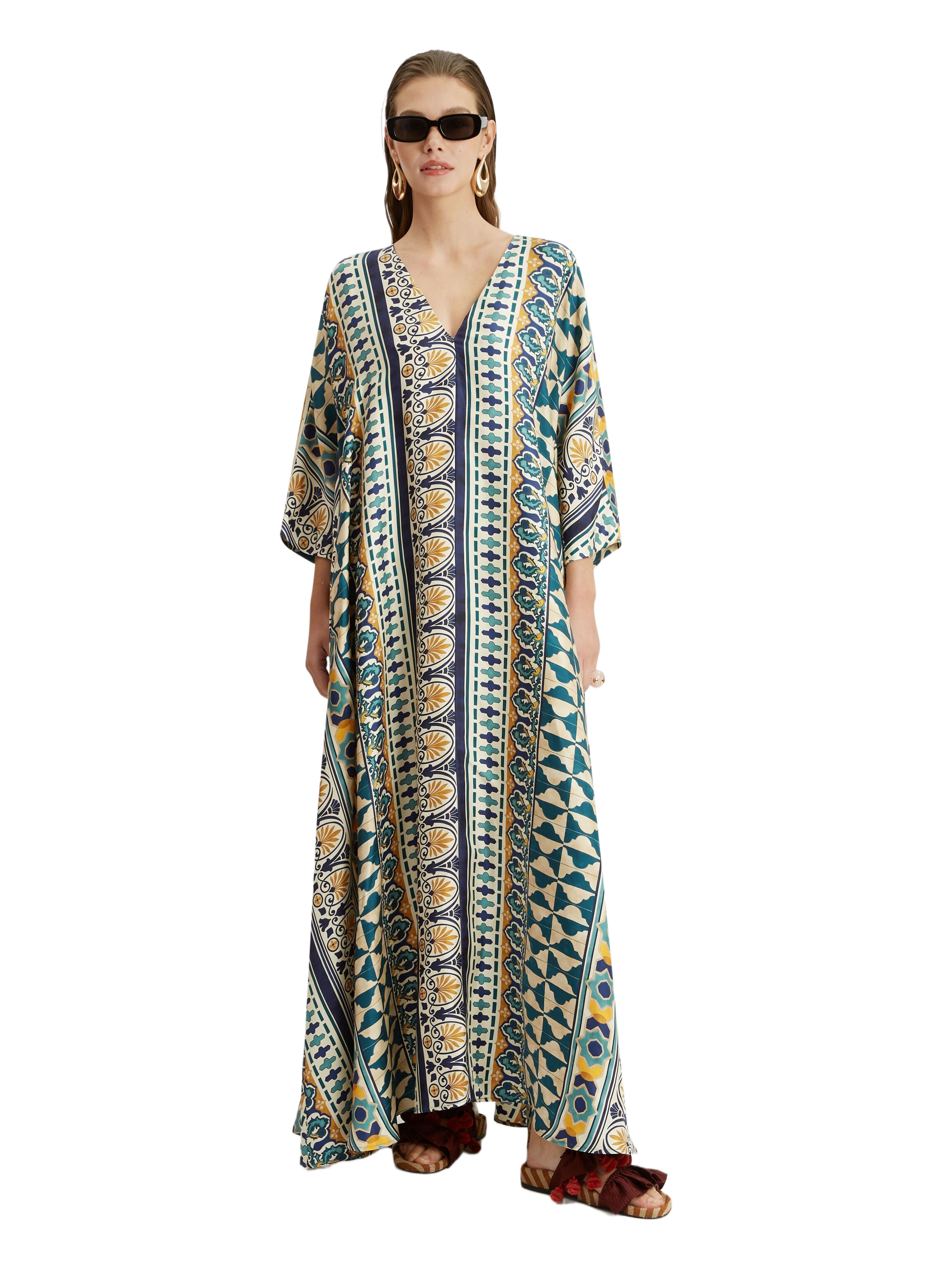 La DoubleJ Muumuu Dress Placée Casareale Small Cream in Casareale Small Placée Cream at Nordstrom - 1
