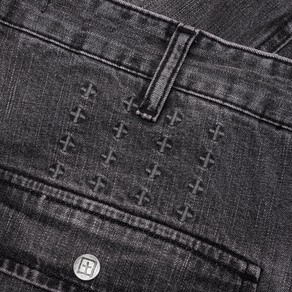 RIOT CARGO PANTS - FADED BLACK - 5