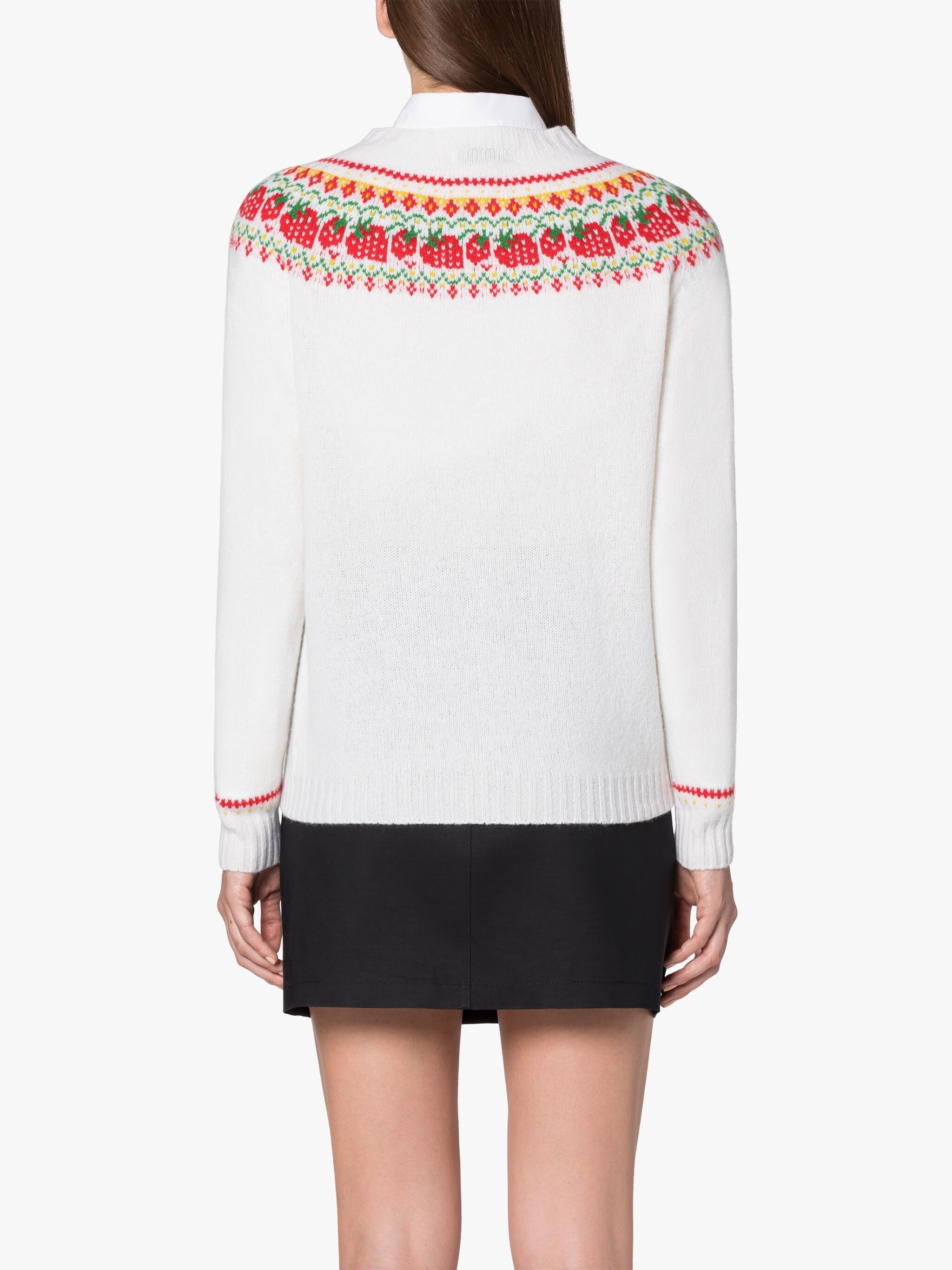 KILLIAN ICE WHITE WOOL FAIR ISLE CARDIGAN - 4