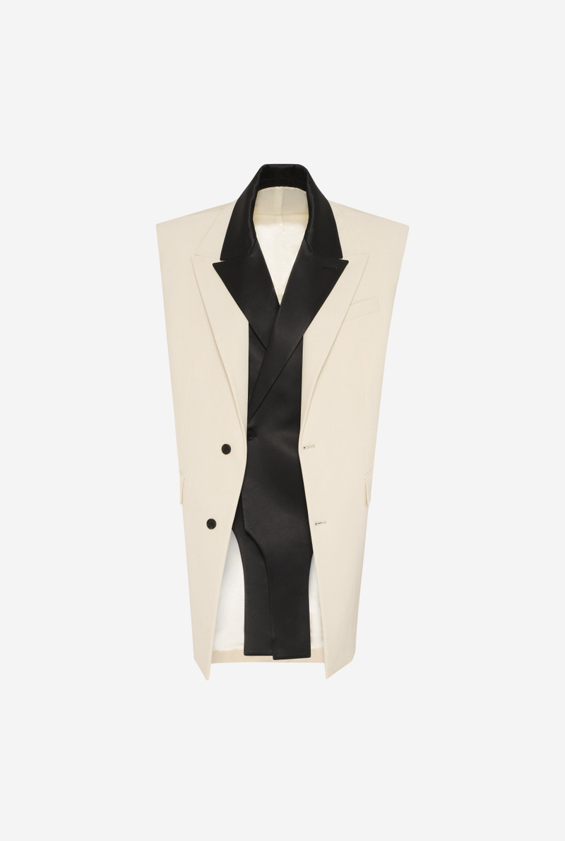 THE SLEEVELESS VANILLA SUIT JACKET 5
