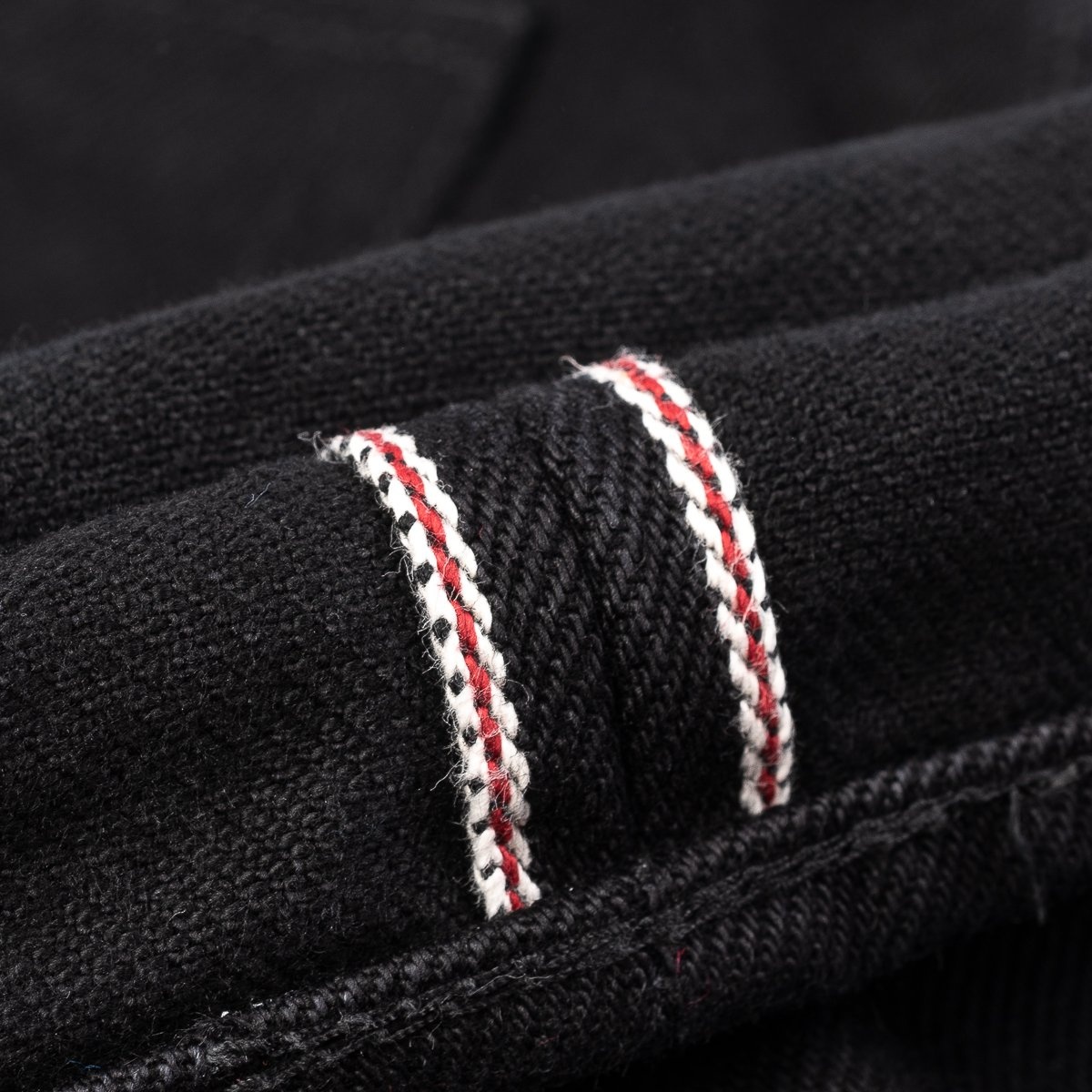 IH-634S-SBG 21oz Selvedge Denim Straight Cut Jeans -  Superblack (Fades To Grey) - 12