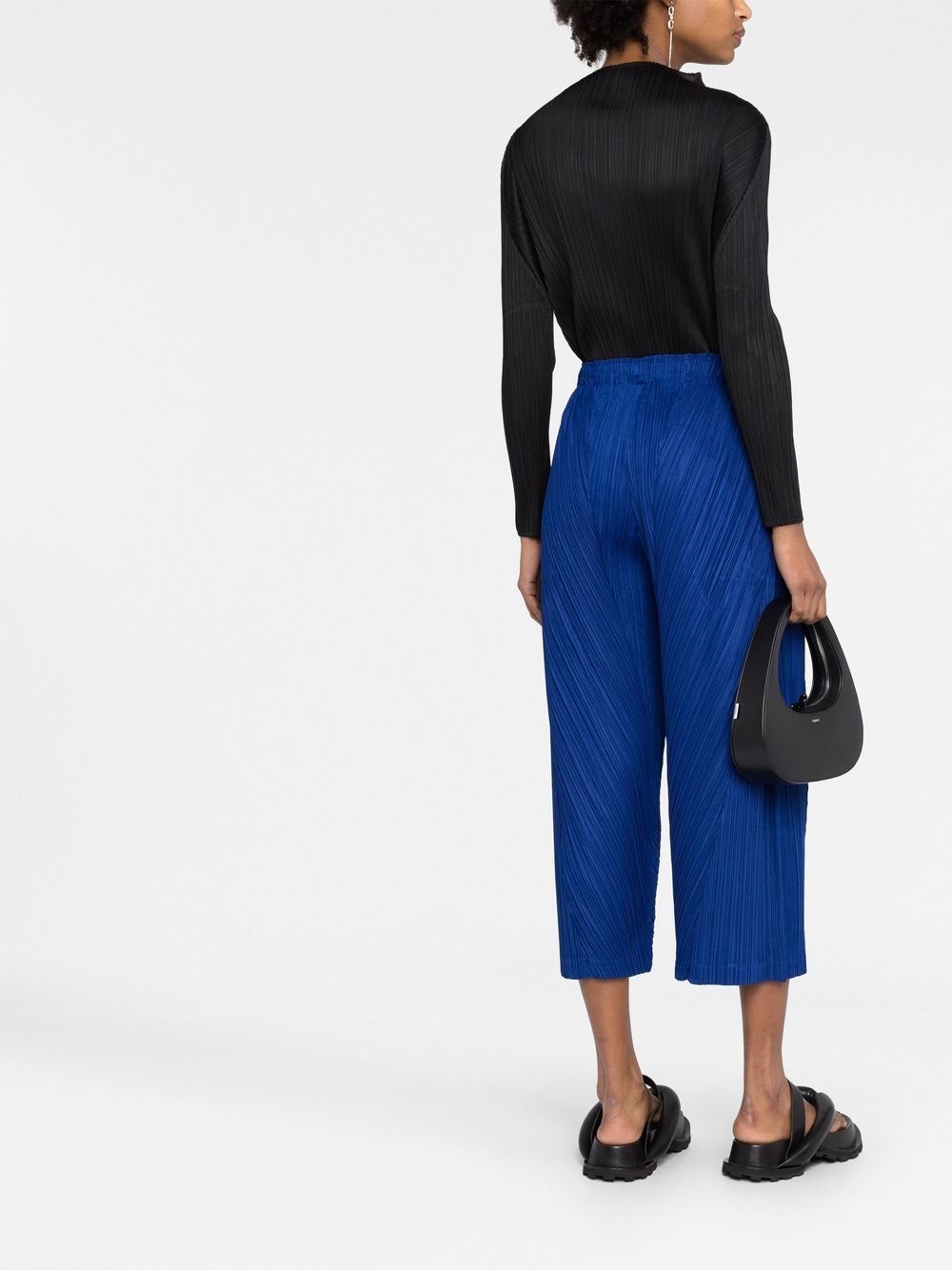high-neck pleated top - 4