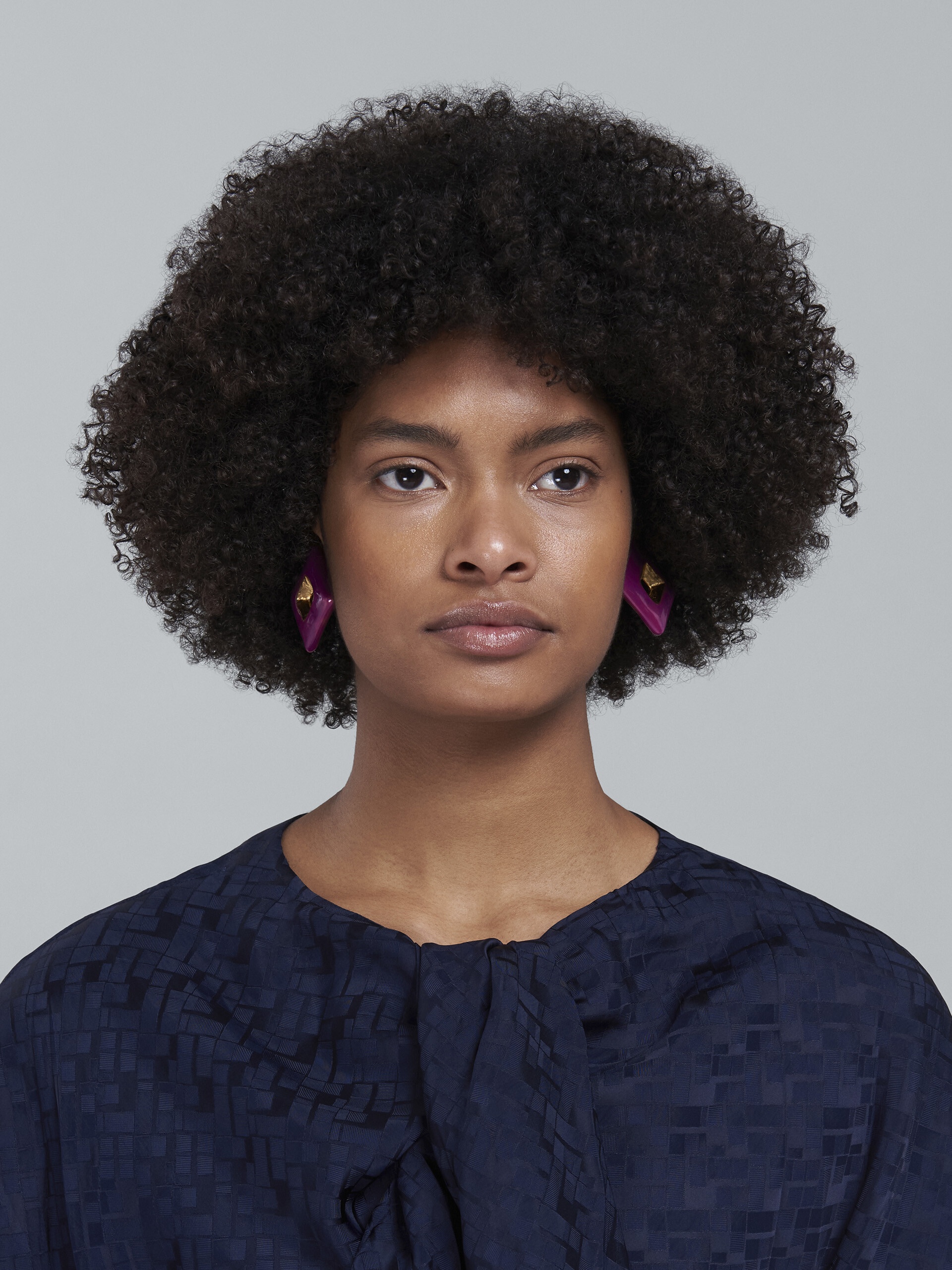 TRAPEZE PURPLE EARRINGS - 2