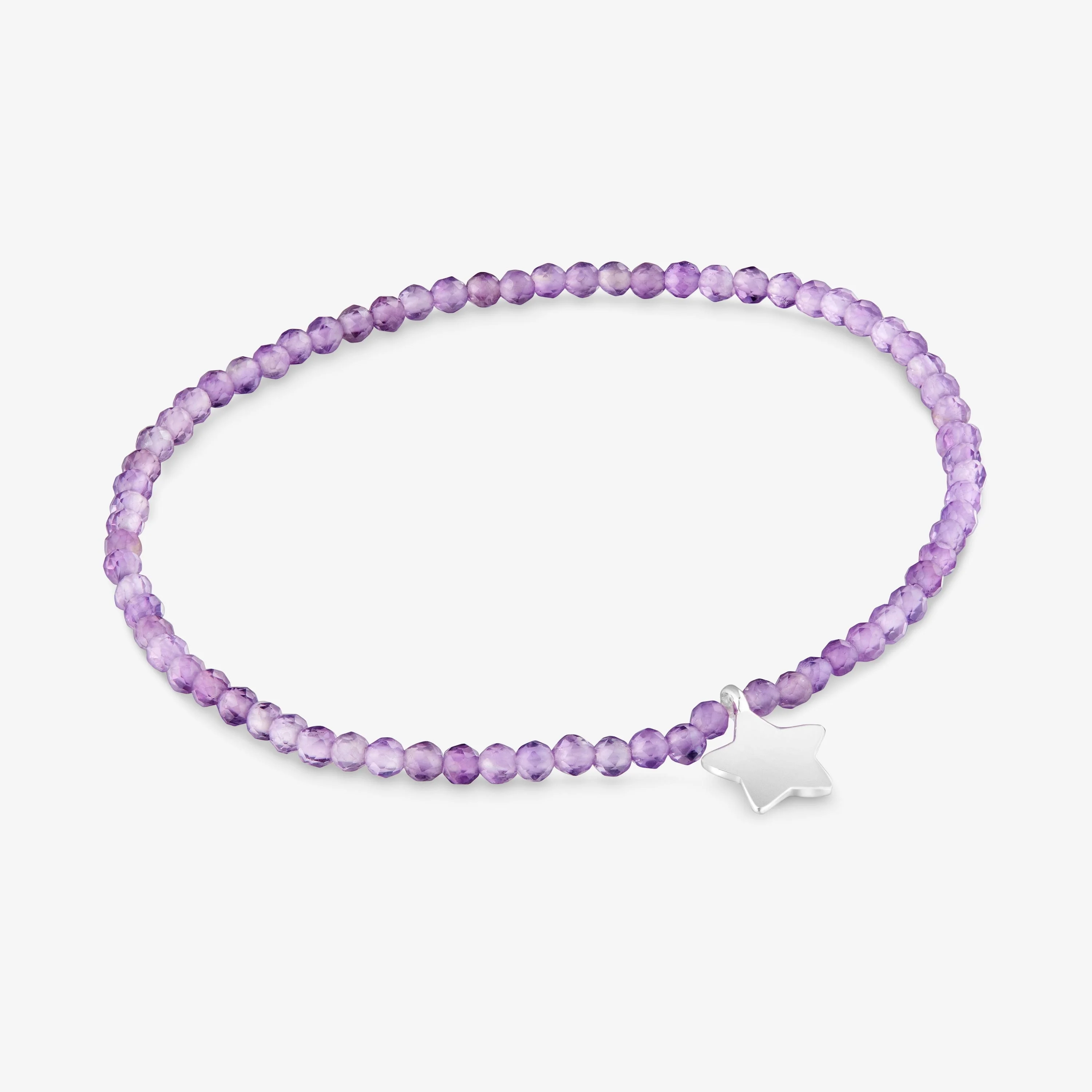 Elastic Bracelet with amethysts and silver star TOUS Motifs - 1