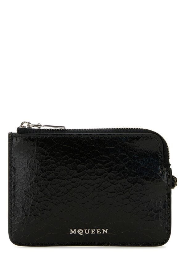 Black leather card holder - 1