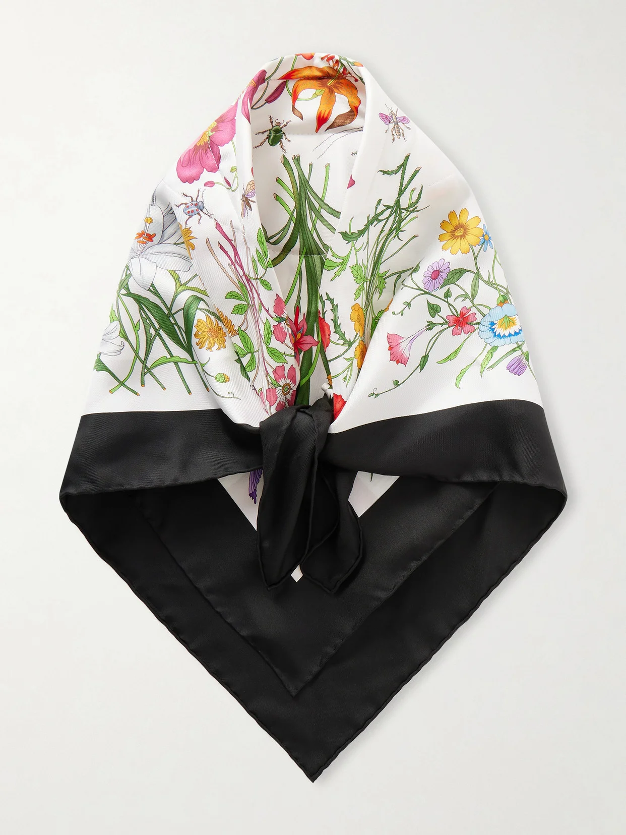 Floral-print Silk-twill Headband - 1