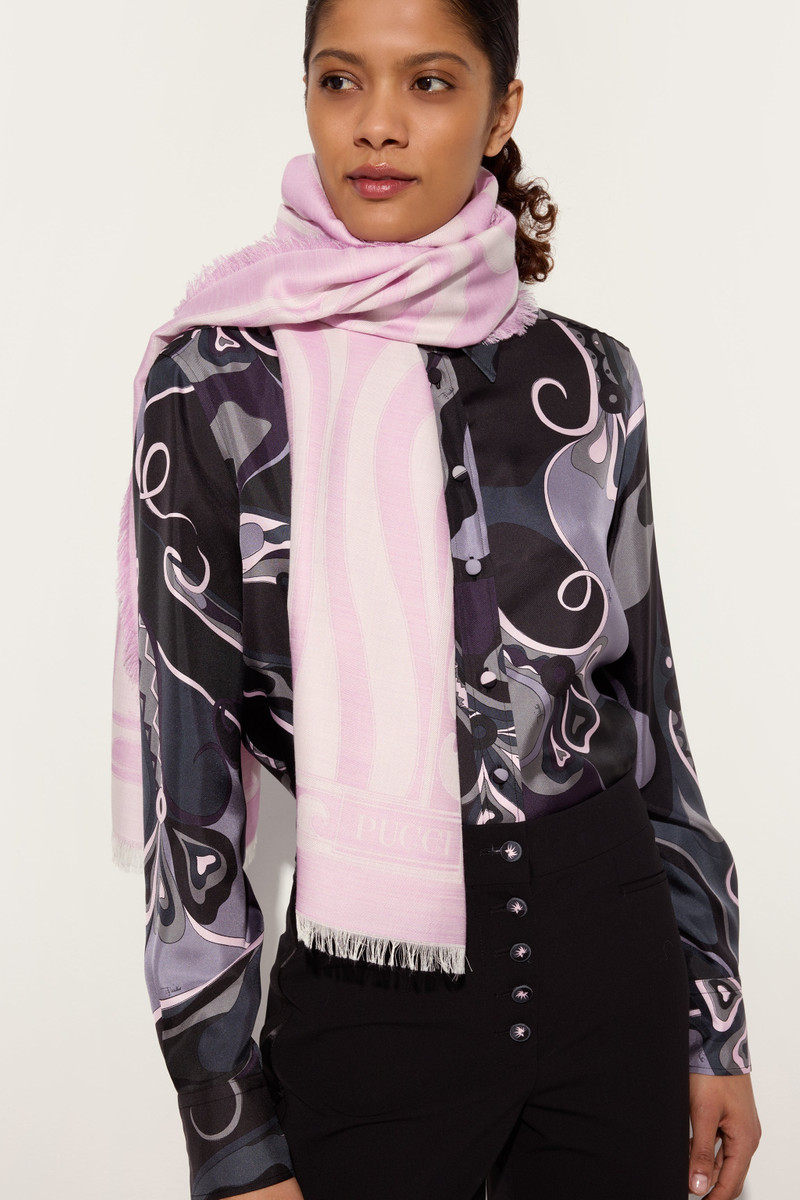 PUCCI MARMO PRINT JACQUARD SILK SCARF outlook