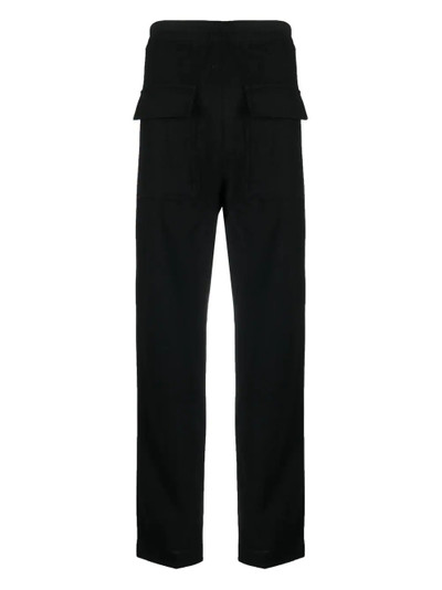 Rick Owens contrast-trim straight-leg trousers outlook