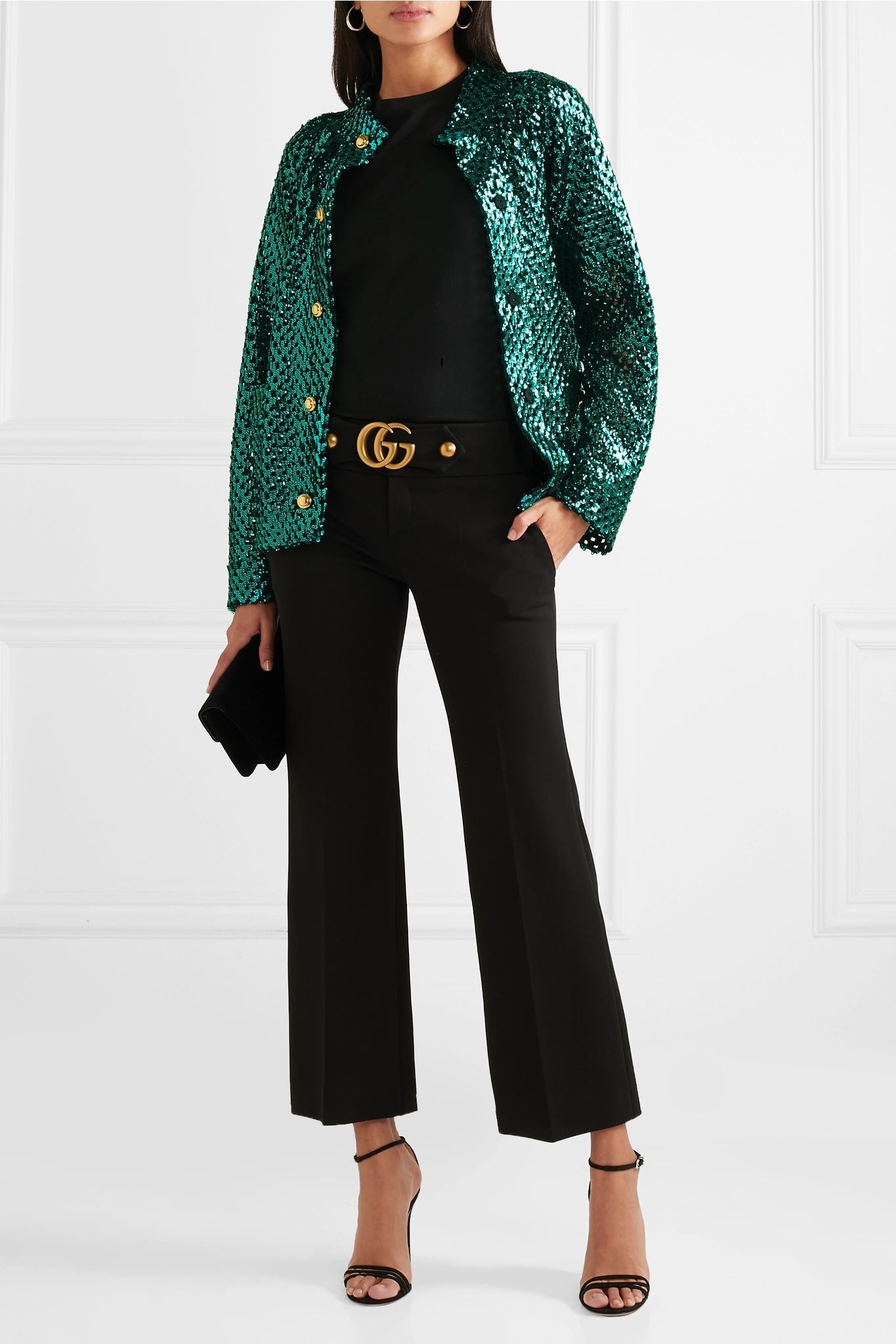 Sequined open-knit jacket - 2