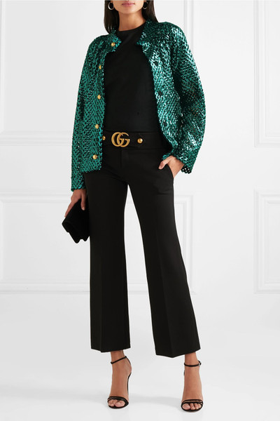 GUCCI Sequined open-knit jacket outlook