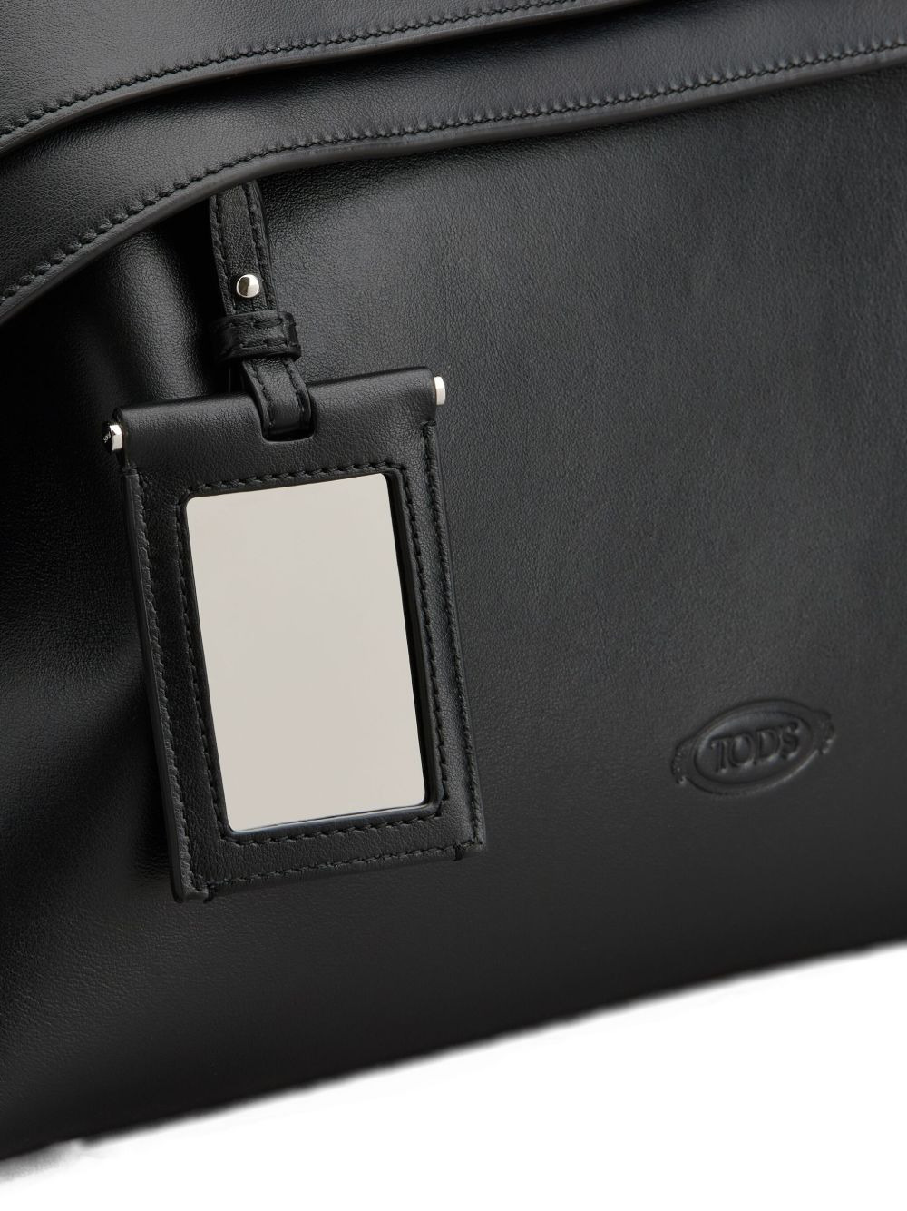 flap-detail leather shoulder bag - 4