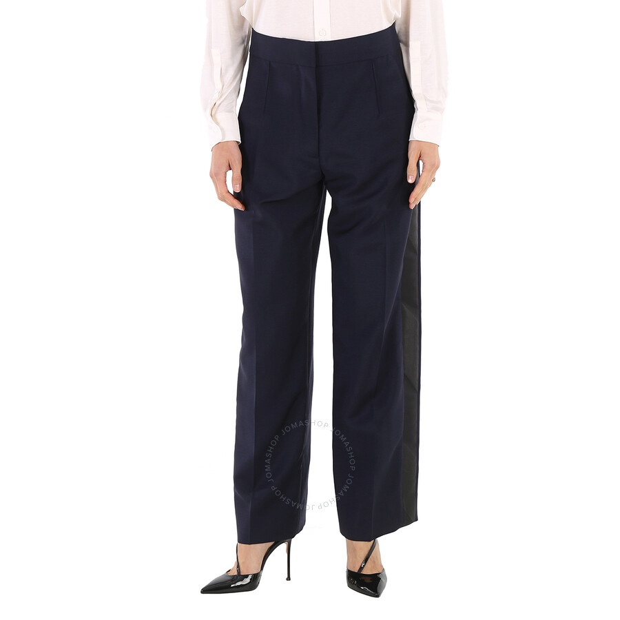 Burberry Ladies Dark Navy Wide Leg Jane Trousers - 3