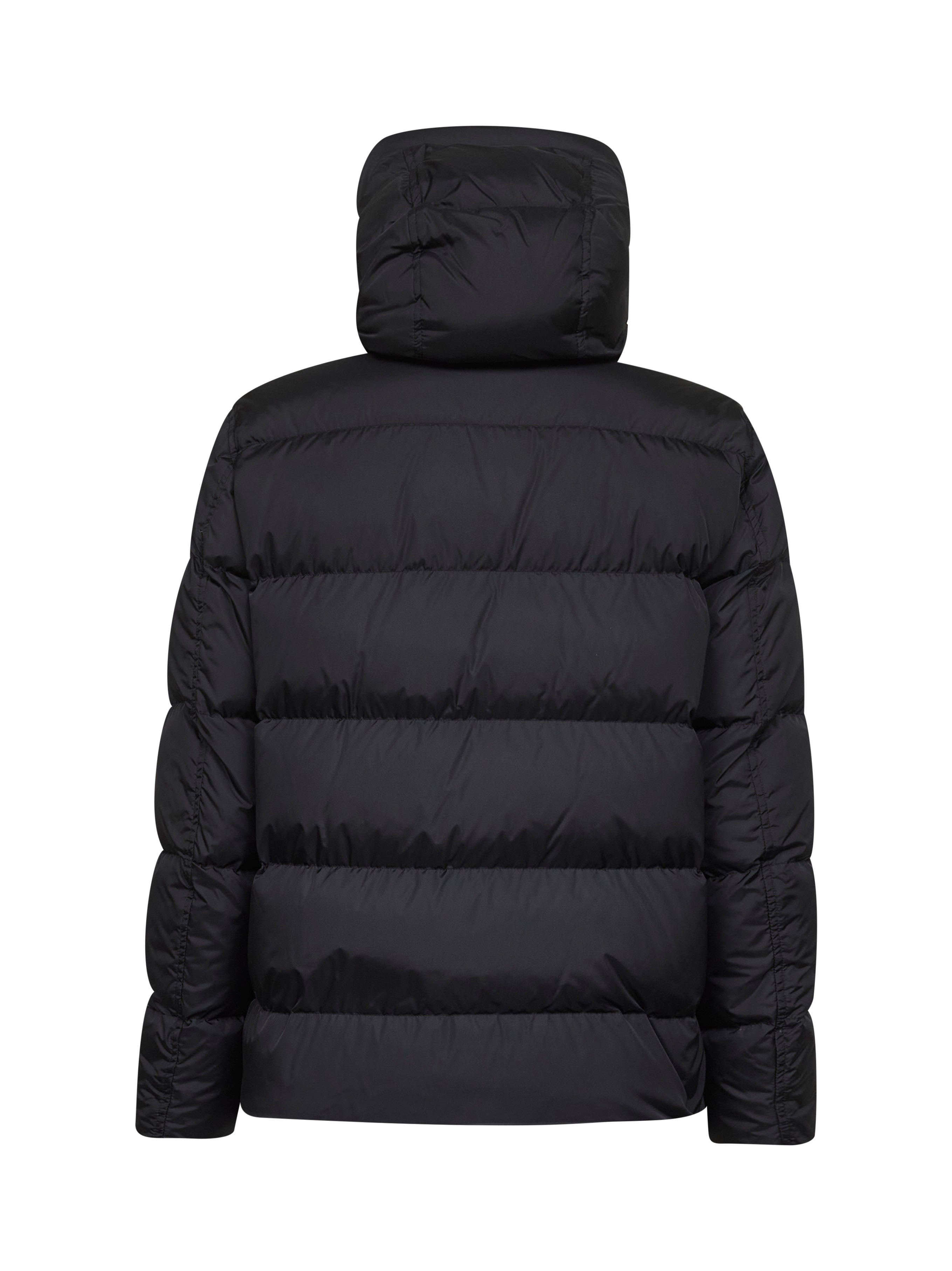 Hooded quilted nylon down bomber jacket - 2