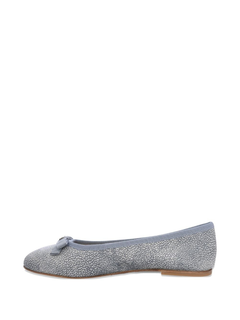 CASADEI bow-embellished calf leather flats outlook