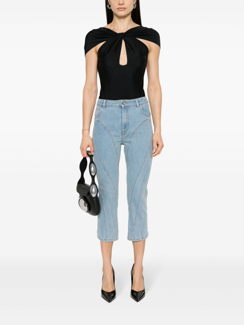 MUGLER high-rise cropped jeans outlook