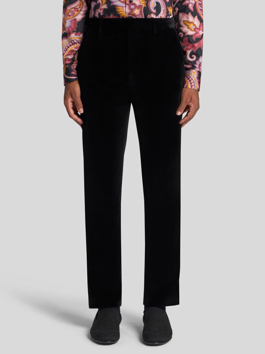 STRETCH COTTON EVENING TROUSERS - 2