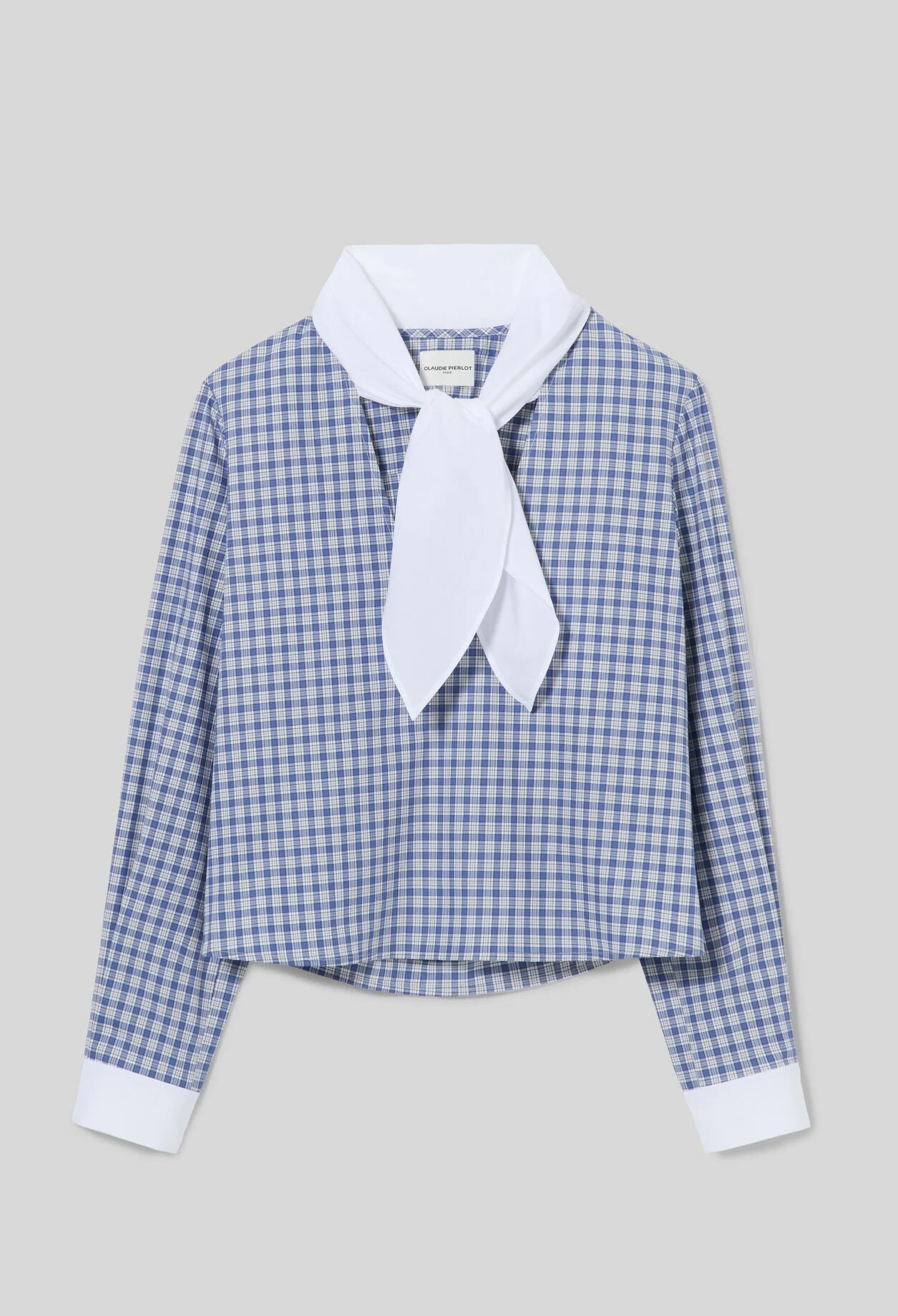 CHECKED POPLIN BLOUSE - 1