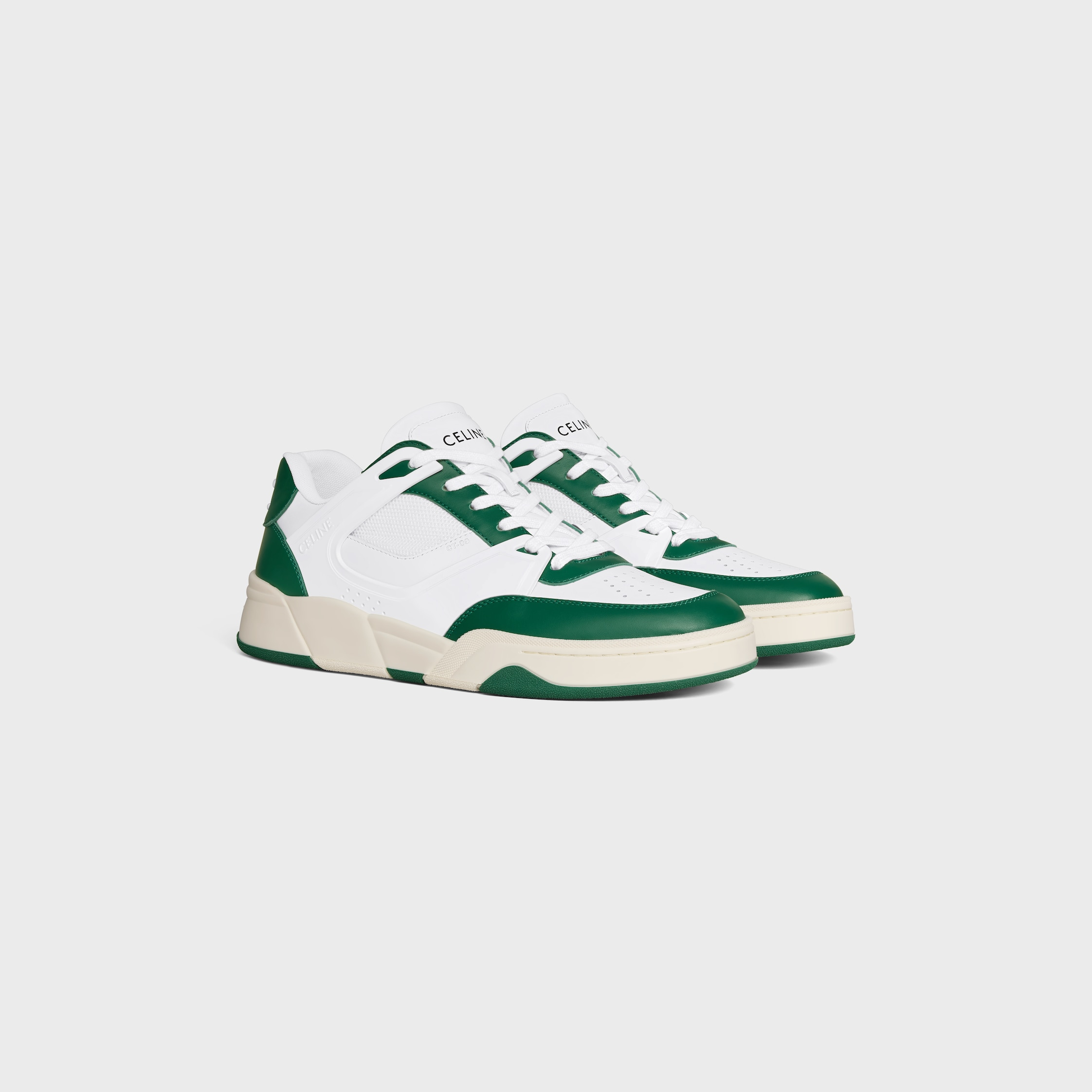 CELINE TRAINER CT-09 LOW LACE-UP SNEAKER IN CALFSKIN AND MESH - 2