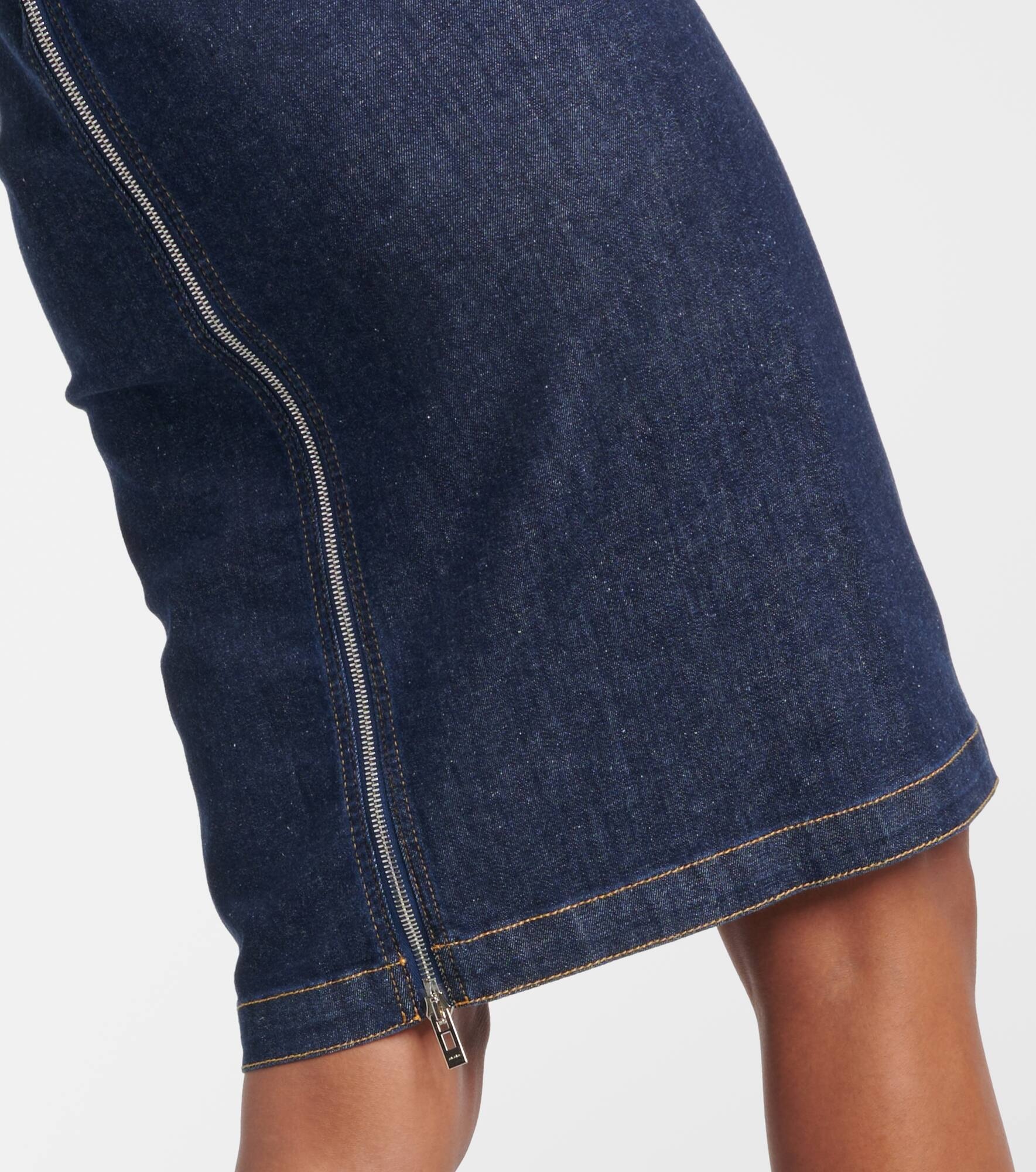 Open-back cotton-blend midi dress - 5
