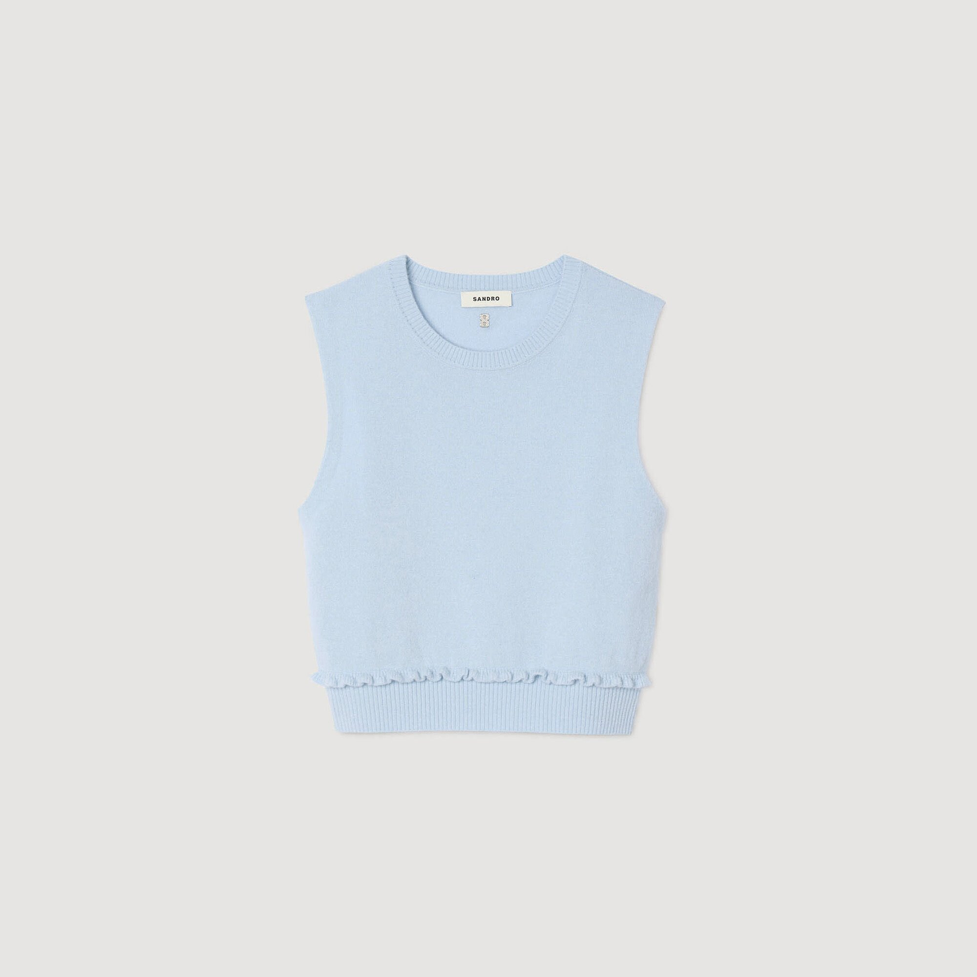 RUFFLED CROPPED SWEATER - 6