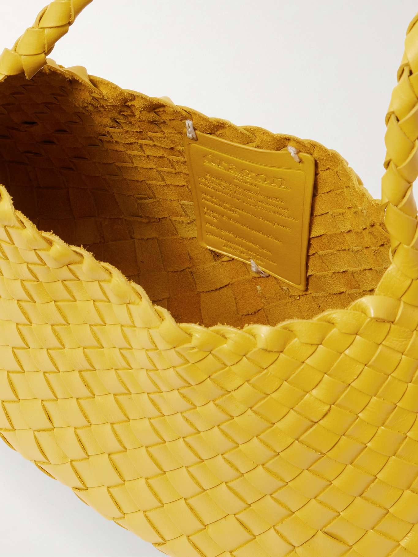 Rosanna woven leather tote Yellow - 5
