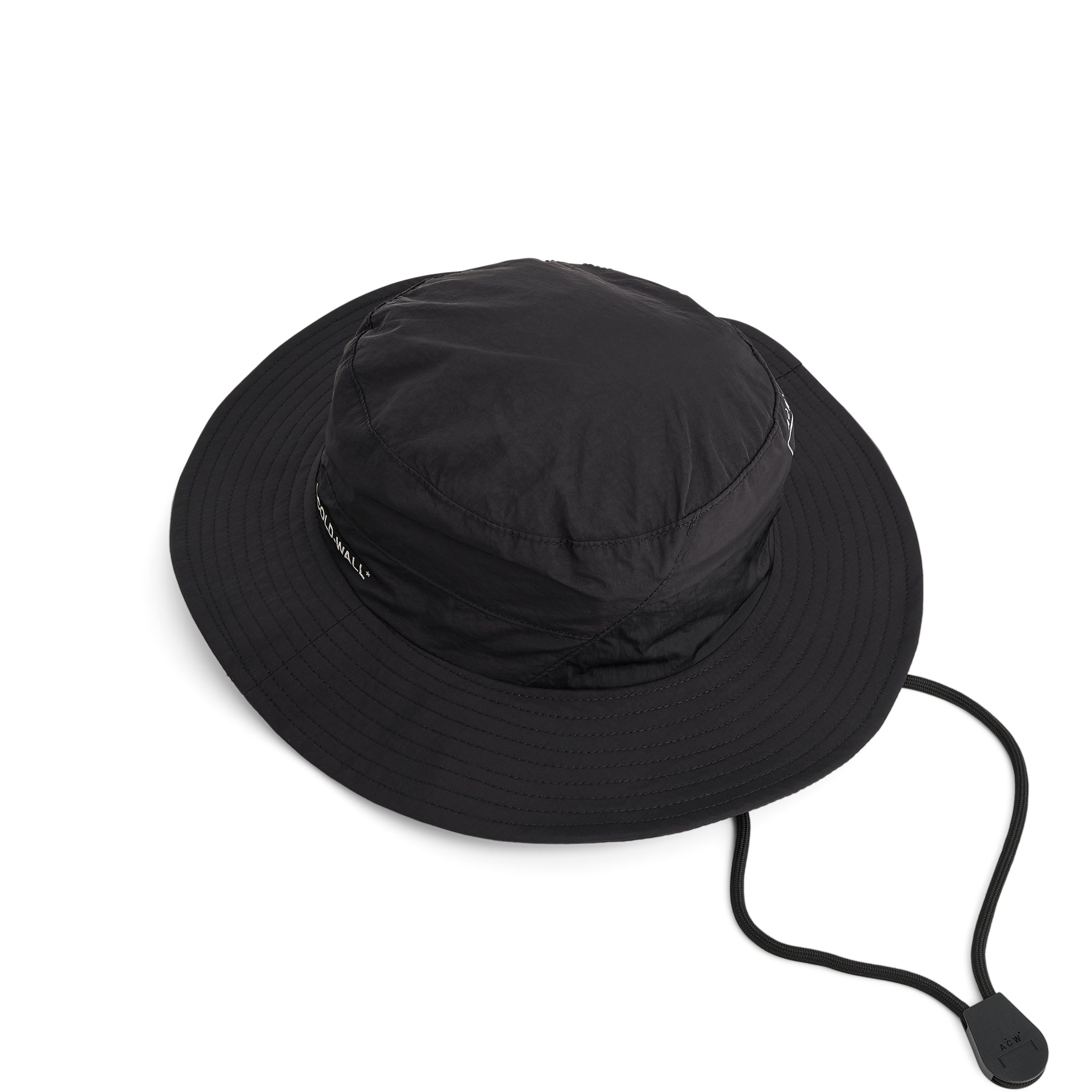 Utile Drawstring Bucket Hat in Black - 4