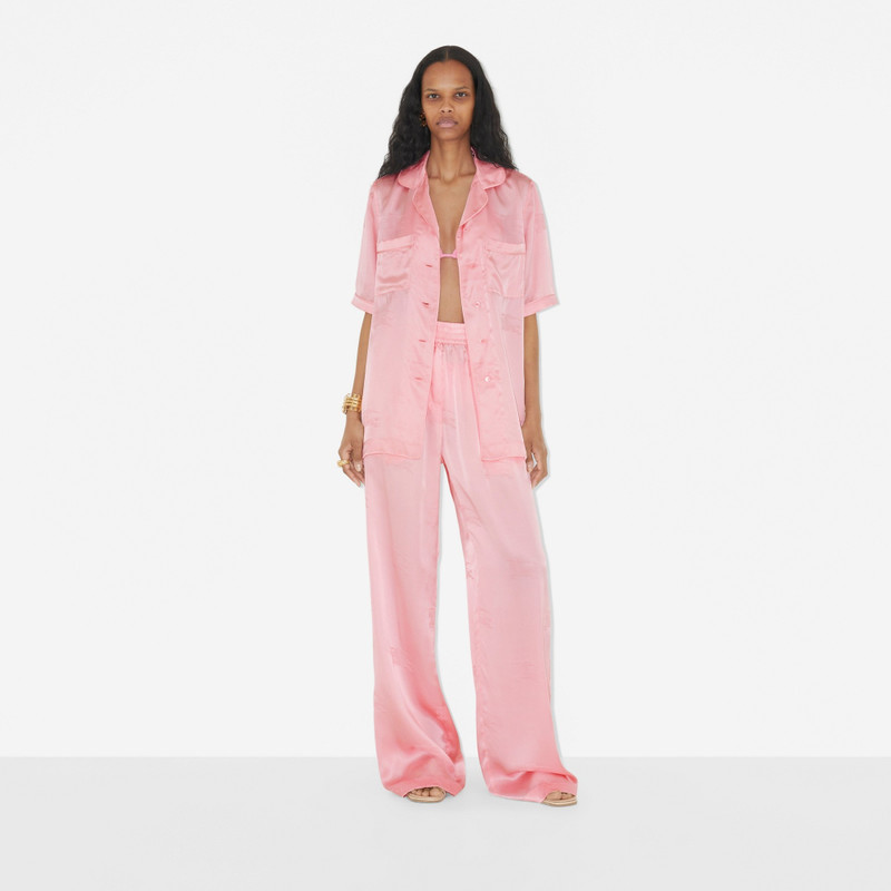 Burberry EKD Silk Jacquard Wide-leg Trousers outlook