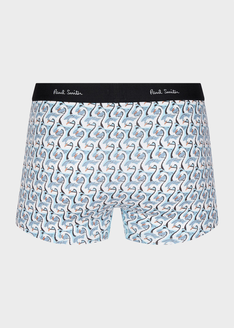Paul Smith Light Blue 'Swan' Print Boxer Briefs outlook