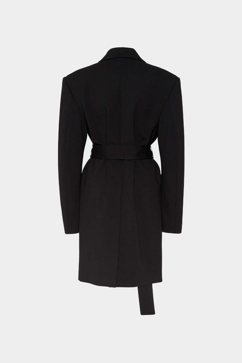 DSQUARED2 JERSEY WAIST TIE COAT outlook