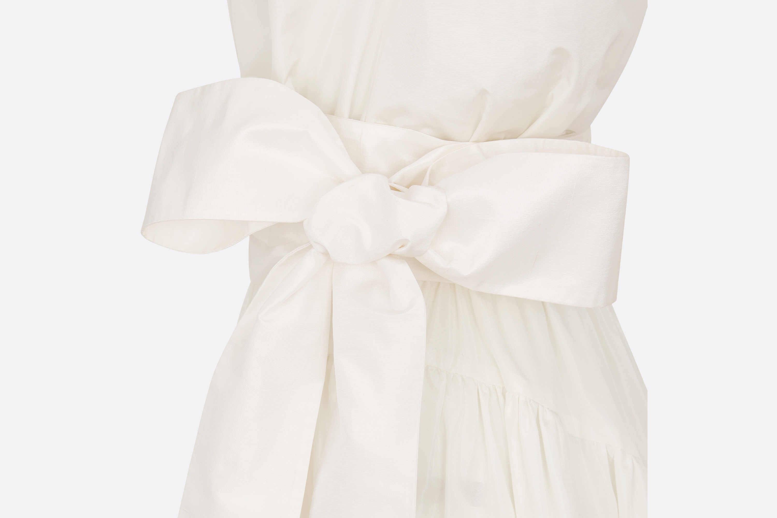 Mid-Length Dress with Tied Belt - 3