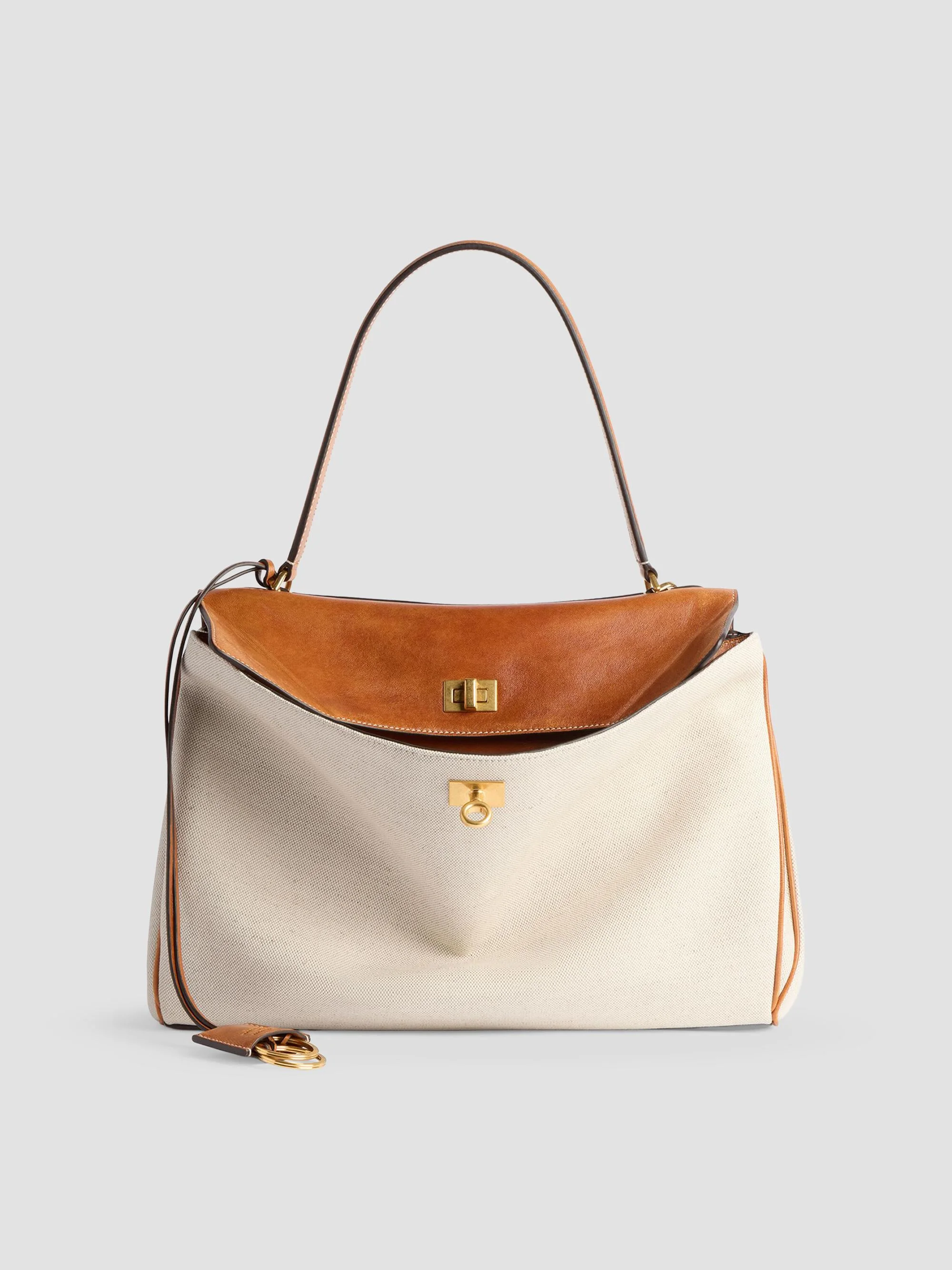 Women's Rodeo Medium Top Handle Bag - Beige Tan Cowboy - 1