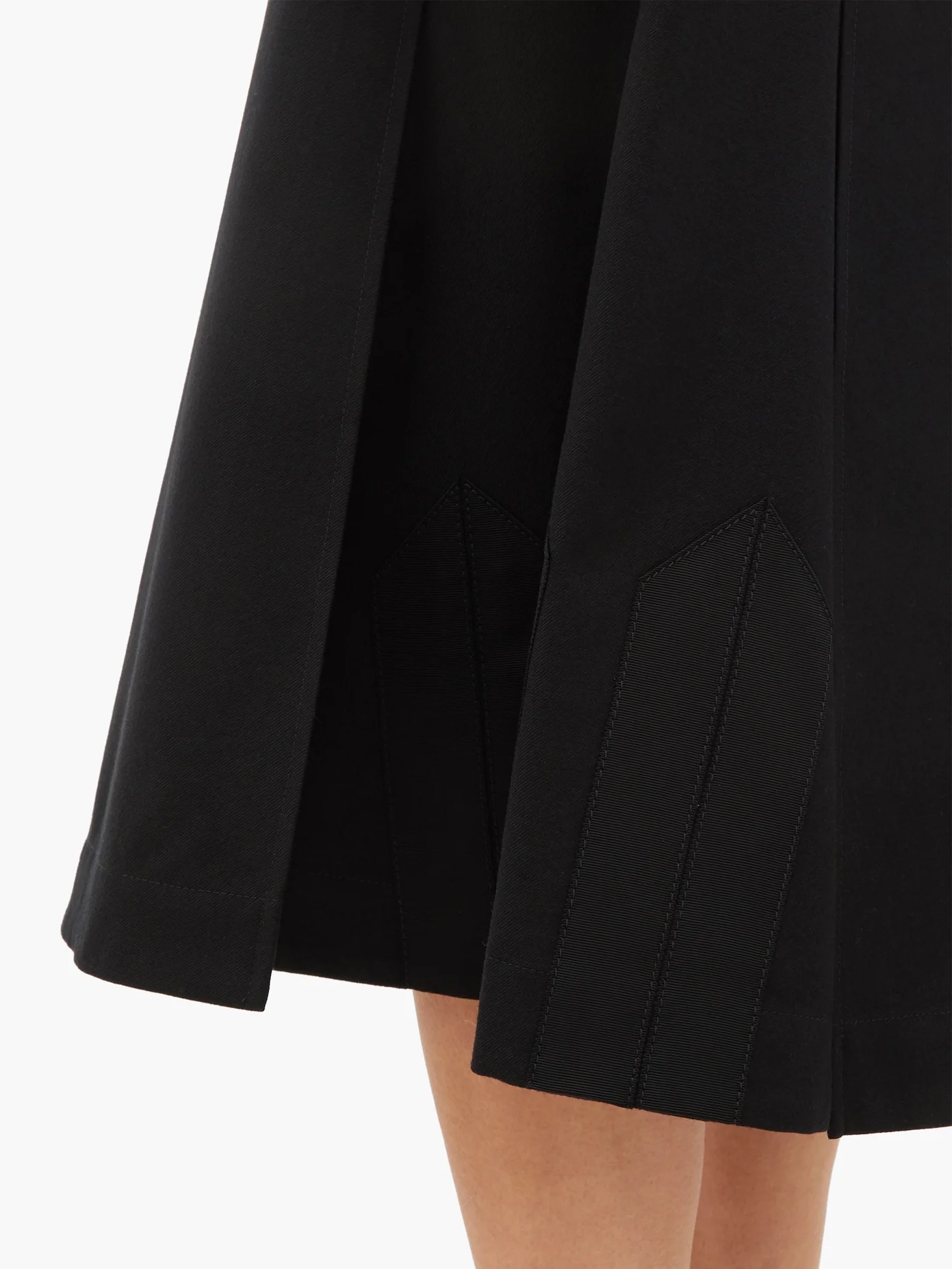 Pleated A-line wool skirt - 4