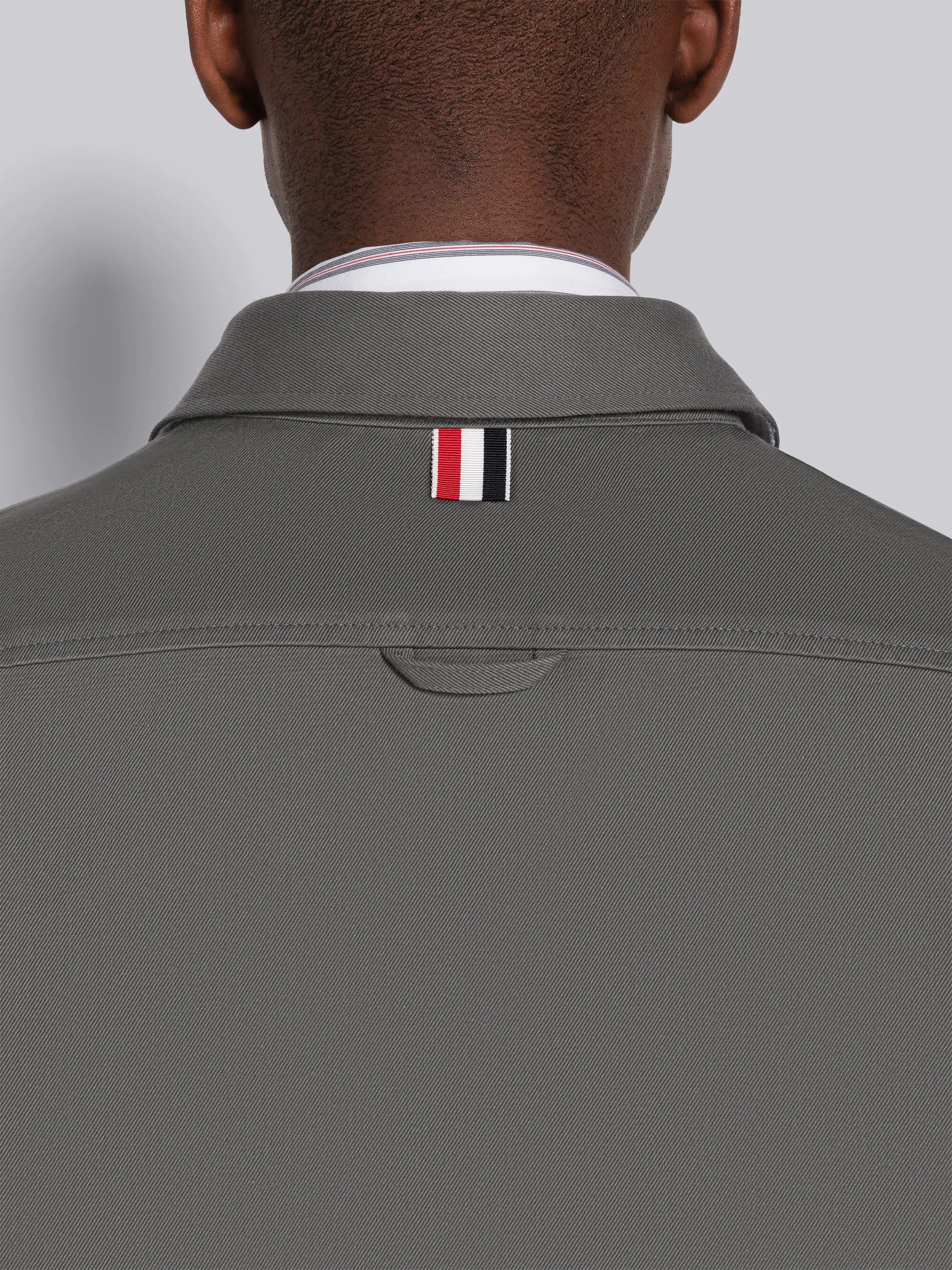 Stripe Twill Snap Front Shirt Jacket - 5