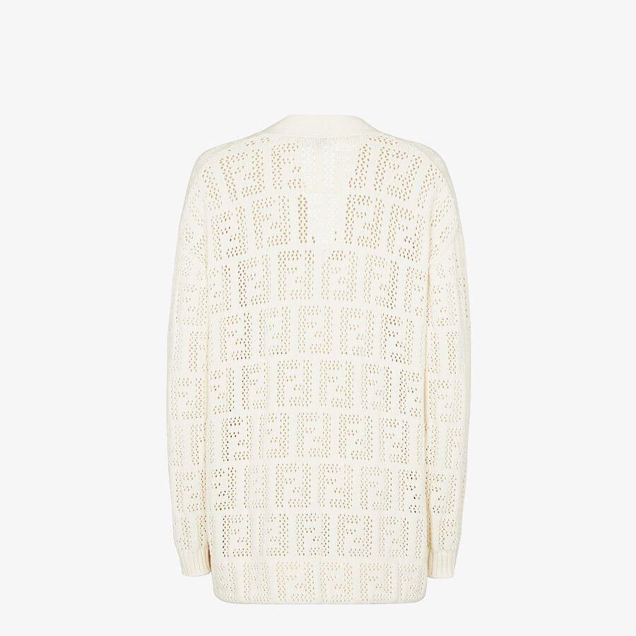White cotton cardigan - 2