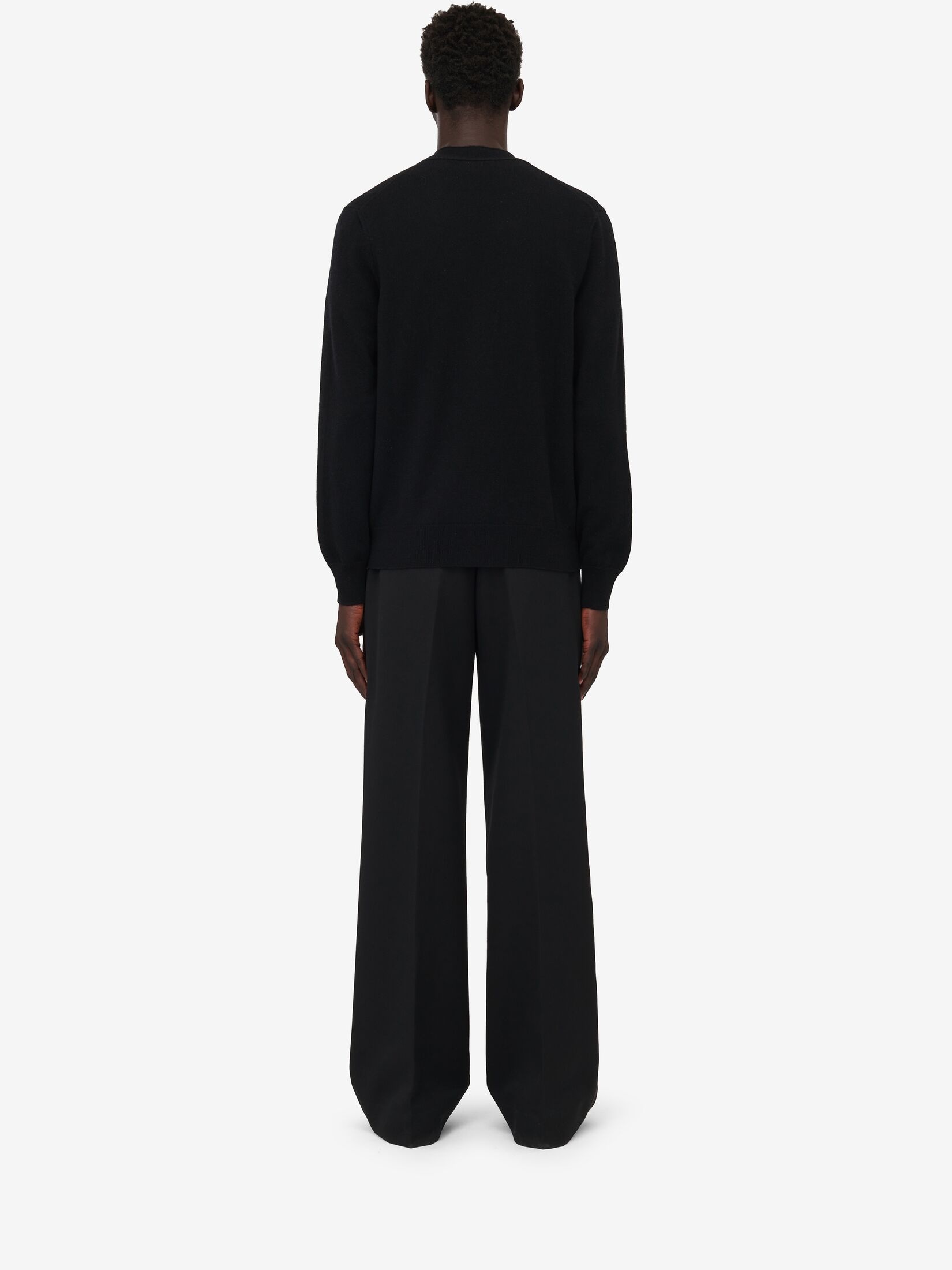 Men's Seal Logo Cardigan in Black/ivory - 4