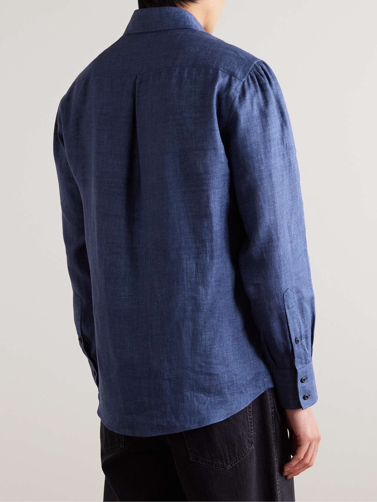 Cutaway-Collar Linen Shirt - 4